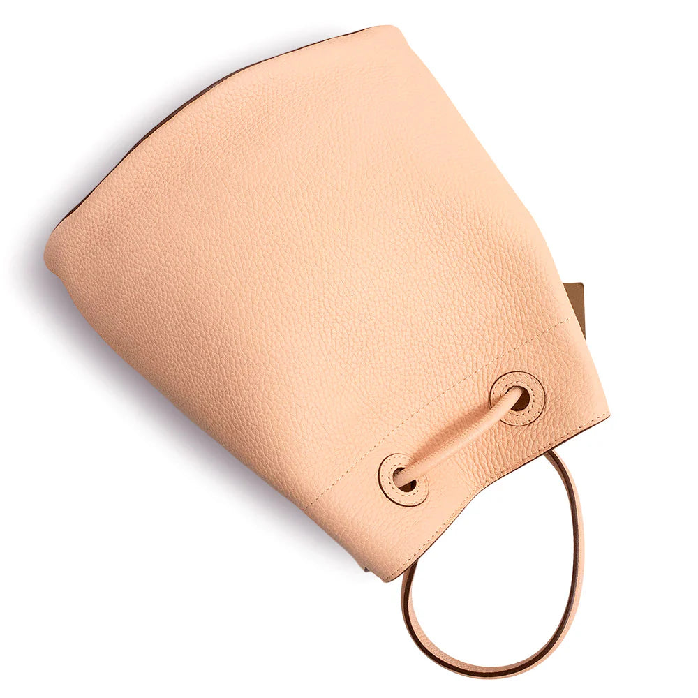 Burberry Secchello TB Drawstring Leather Bucket Bag