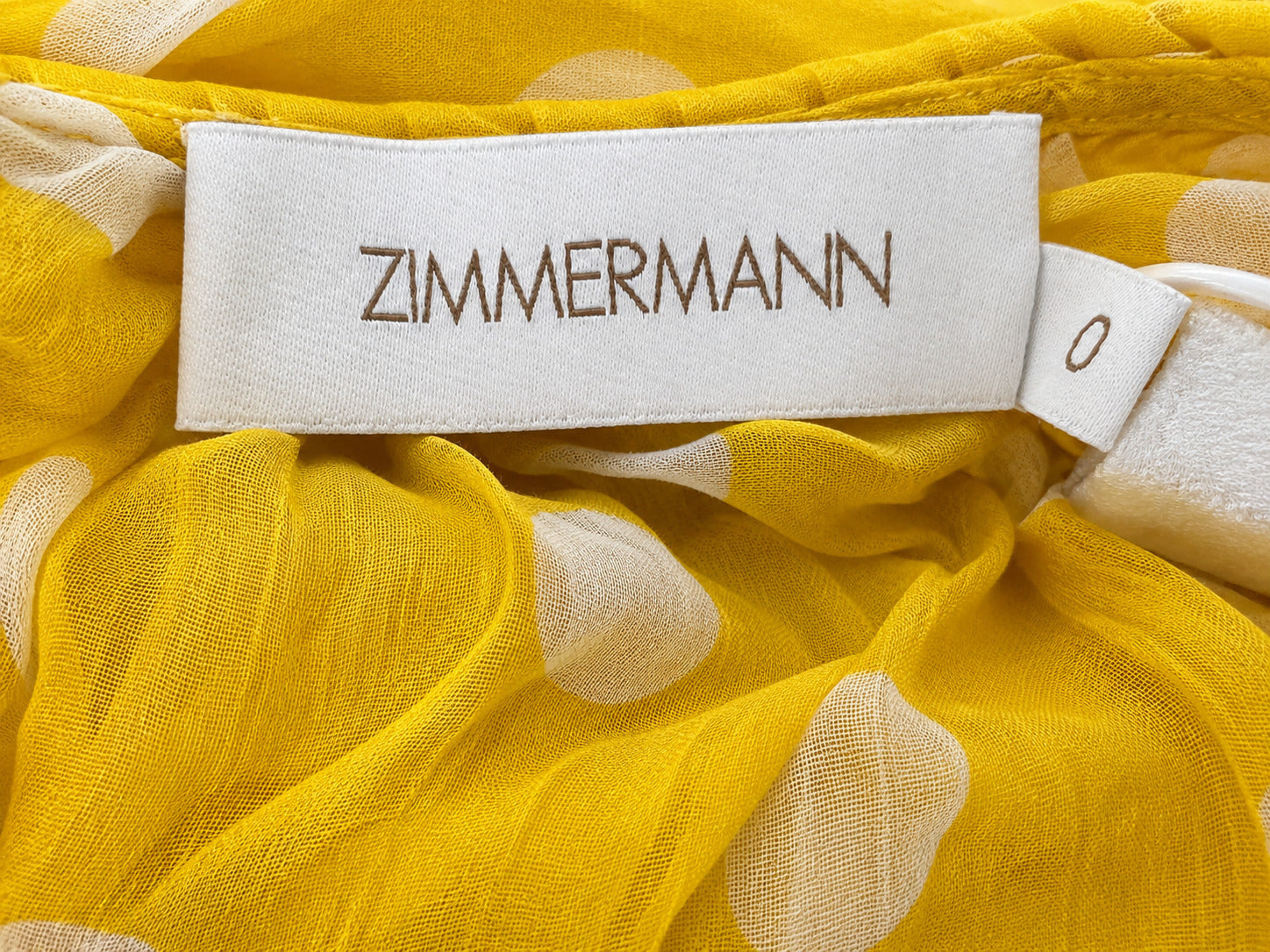 Zimmermann Brightside Swing Maxi Dress Sunflower Pearl Dot Silk AU 0 US 0 | NWT