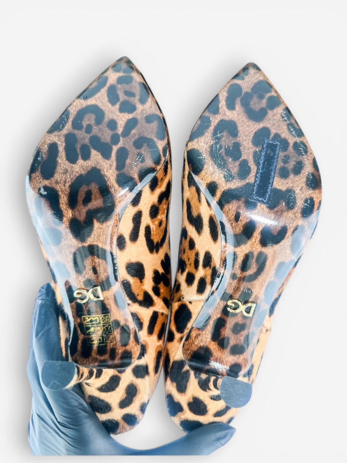 Dolce & Gabbana Leopard Calf Hair Stiletto Ankle Boot EU 39.5 US 9 | NIB