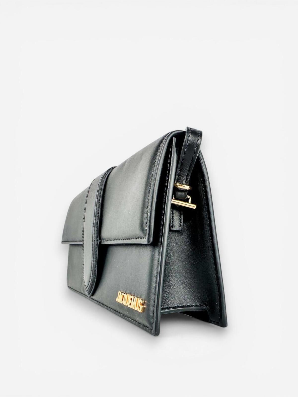 Jacquemus Le Bambino Long Black Leather Crossbody Shoulder Bag | NWT
