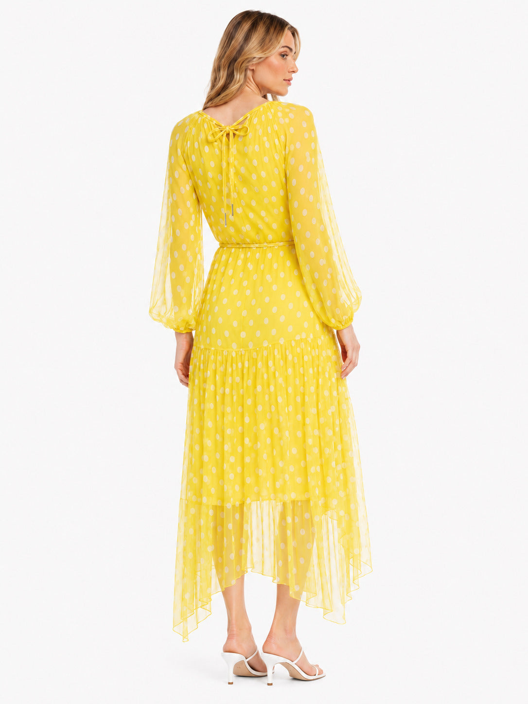 Zimmermann Brightside Swing Maxi Dress Sunflower Pearl Dot Silk AU 0 US 0 | NWT