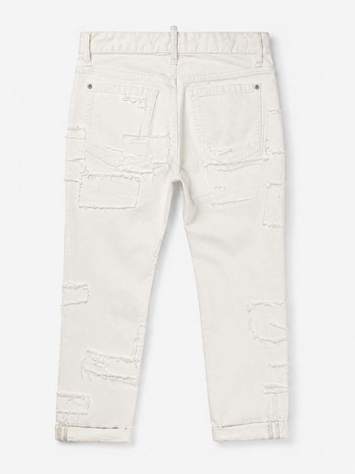 Dsquared2 Cool Girl White Distressed Keep The Faith Jeans IT 38 | NWT