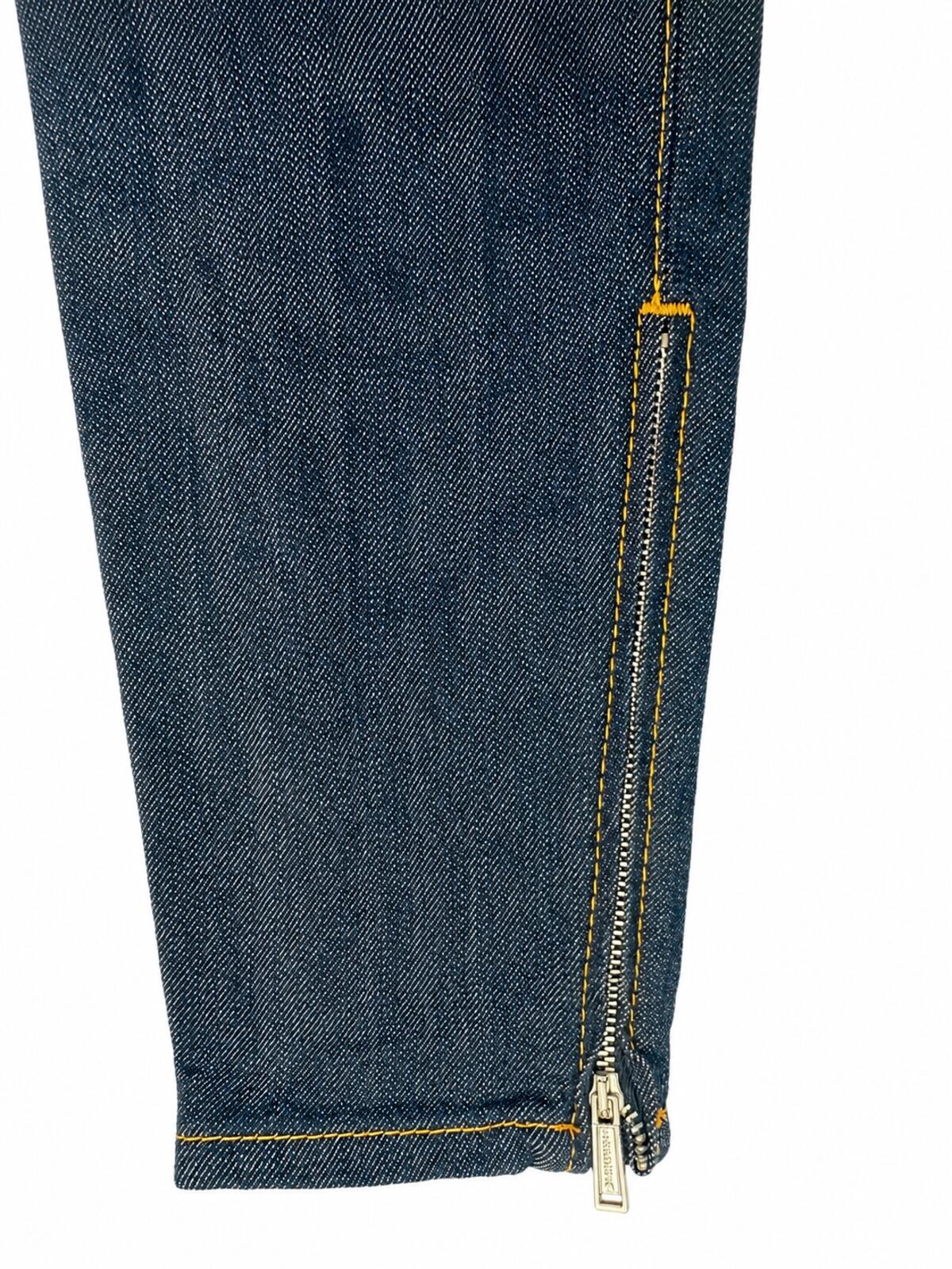 Dsquared2 Skinny Jean Dark Indigo Ankle Zip Short Crotch IT 40 US 4 | NWT