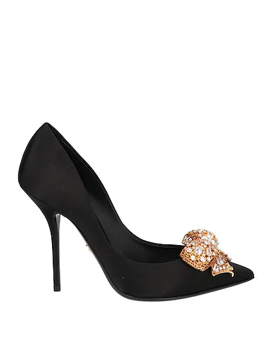 Silk & Leather High Heel Pumps Shoes