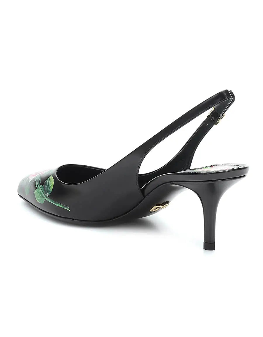 Lori leather slingback pumps
