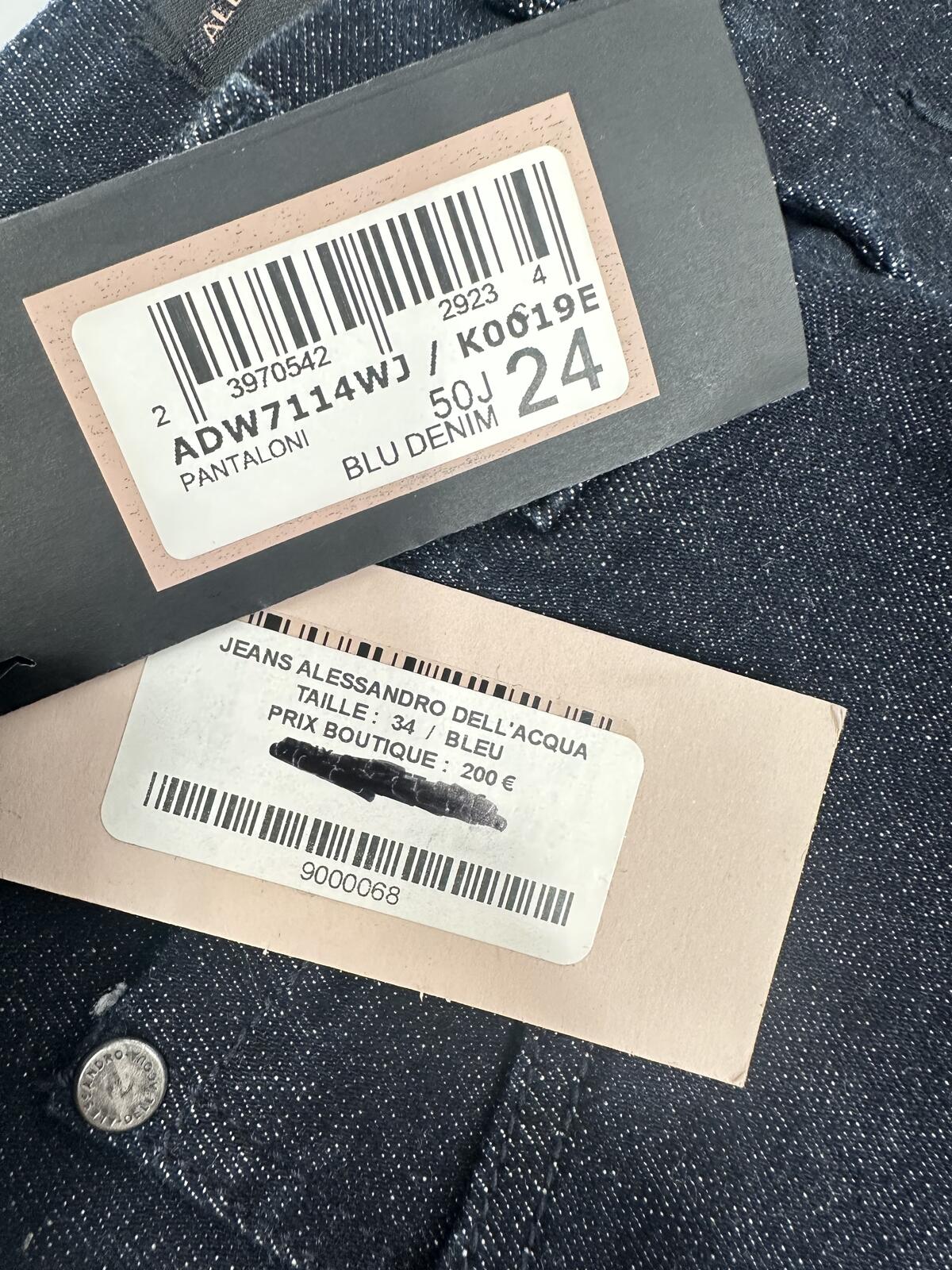 Alessandro Dell’Acqua Dark Indigo Skinny Jean Size 24 IT 34 Blue | NWT