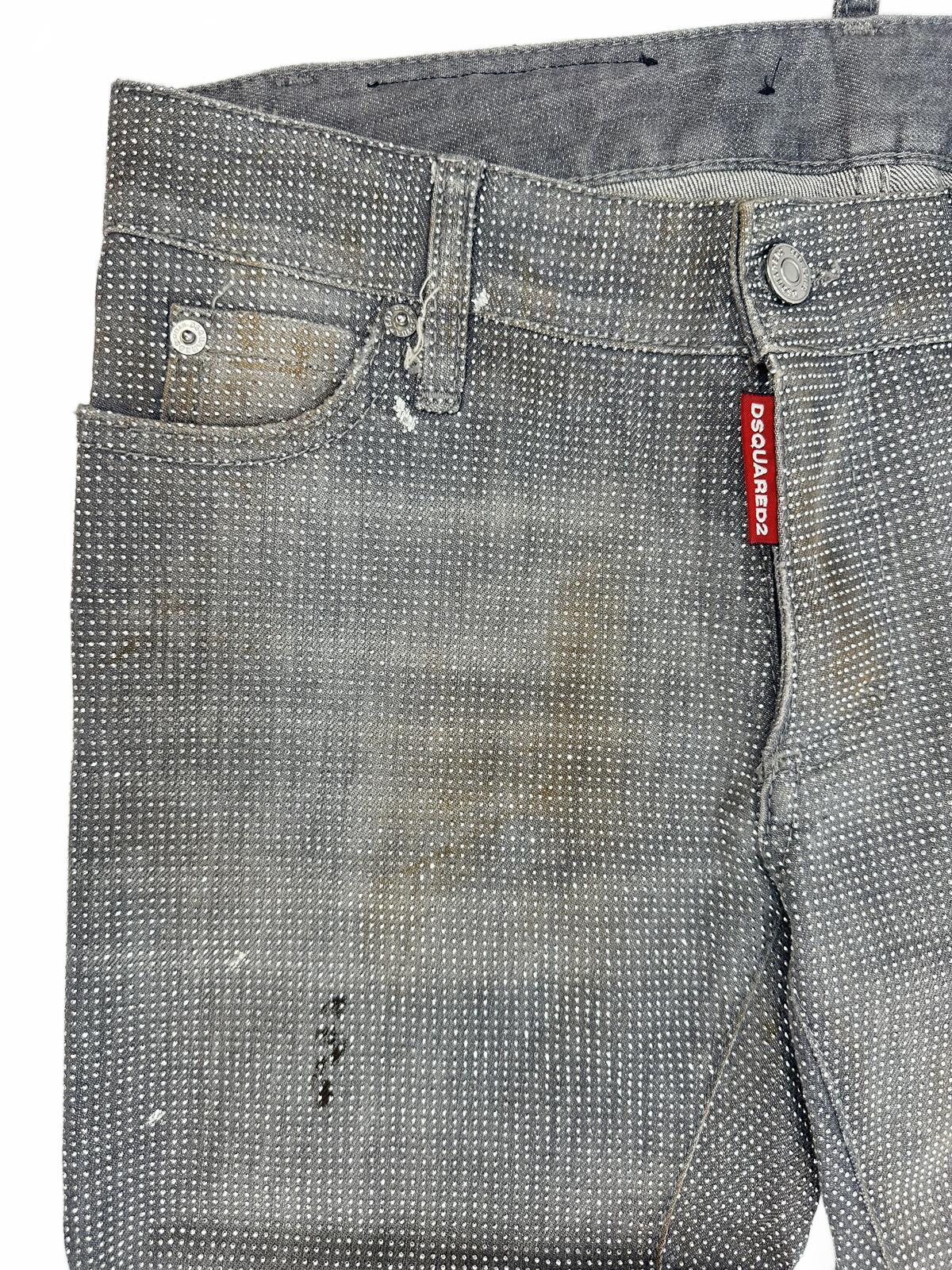 Dsquared2 Medium Waist Skinny Jean Crystal Embellished Grey IT38 NWT