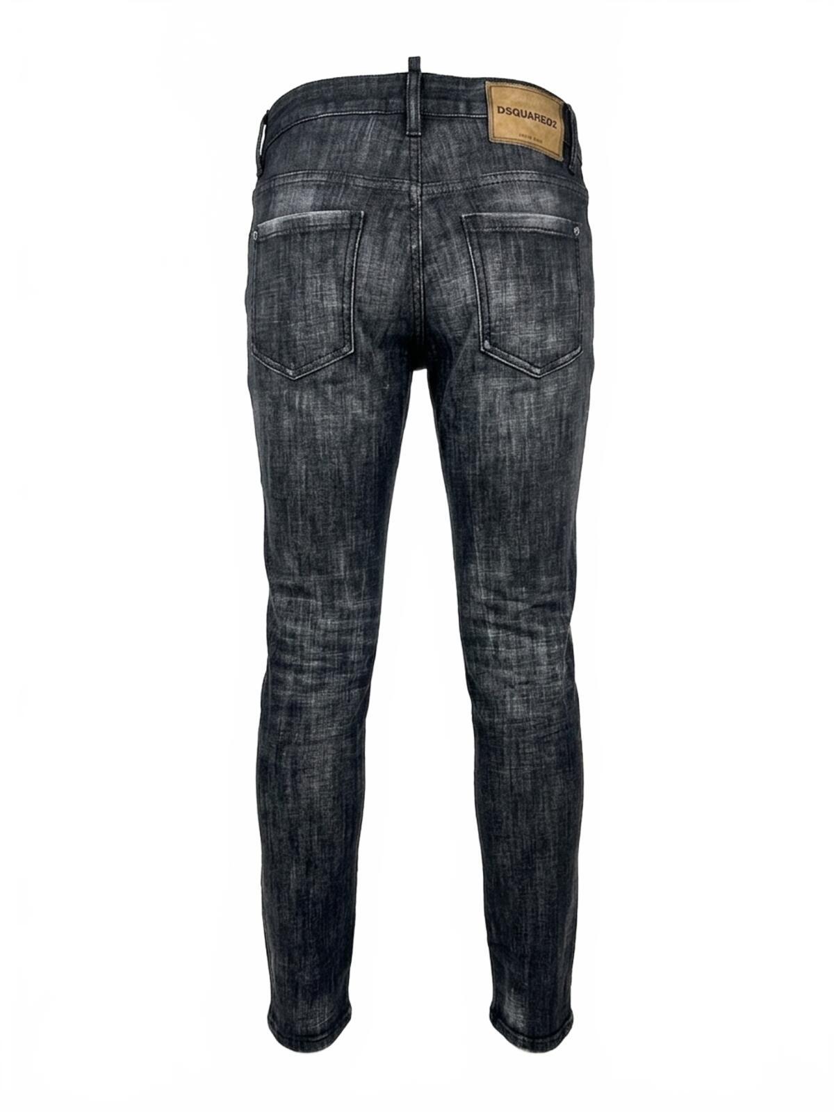 Dsquared2 Super Skinny Jean Grey Washed Ankle Zip Women IT 38 US 2 | NWT