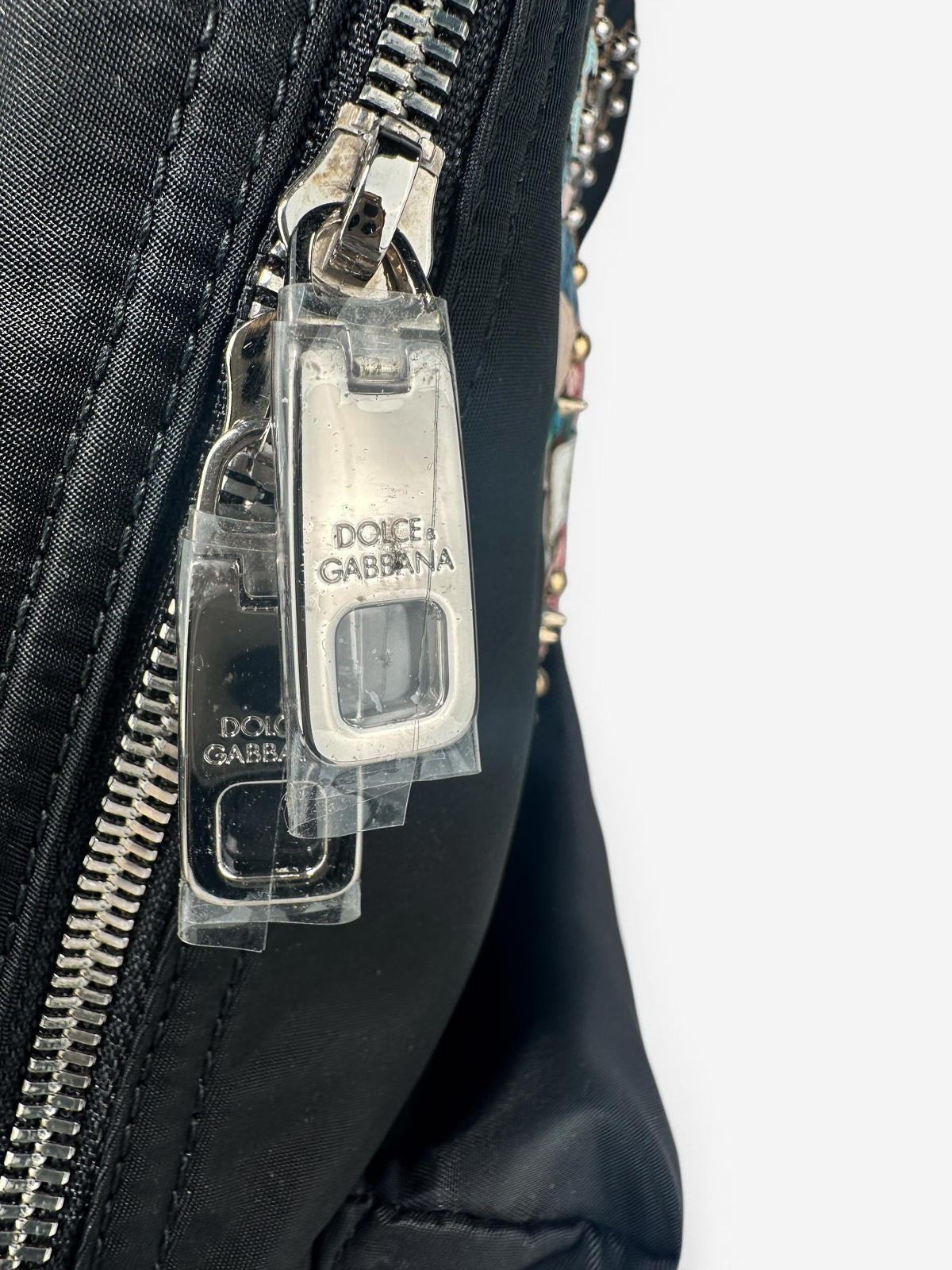 Dolce & Gabbana #DGFamily Vulcano Black Nylon Designer Logo Backpack – NWT