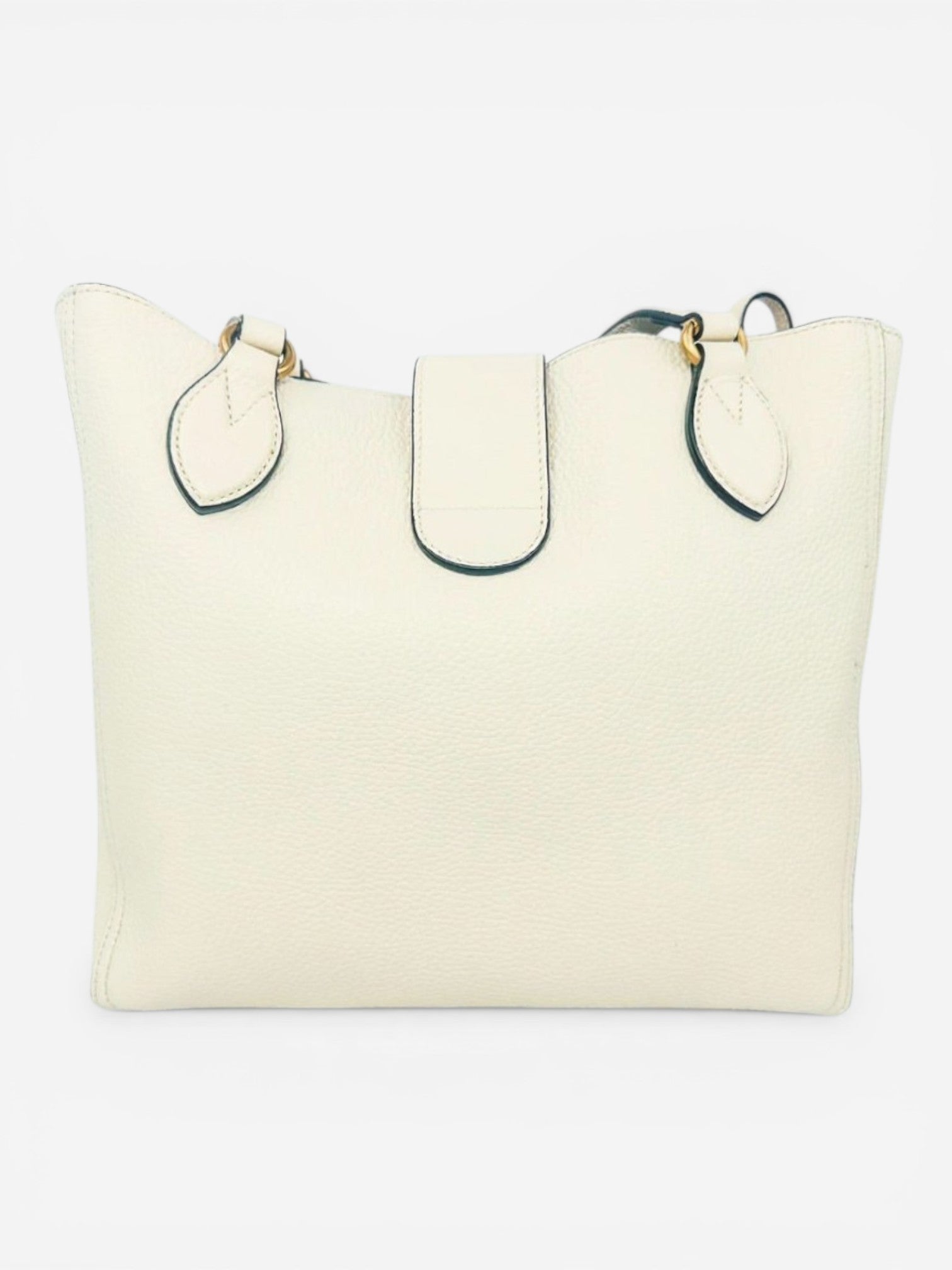 Gucci Dahlia Small Double G Tote Mystic White Calfskin New