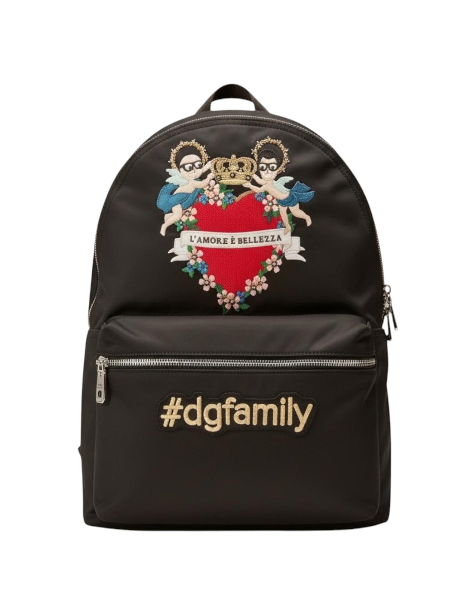 Dolce & Gabbana #DGFamily Vulcano Black Nylon Designer Logo Backpack – NWT