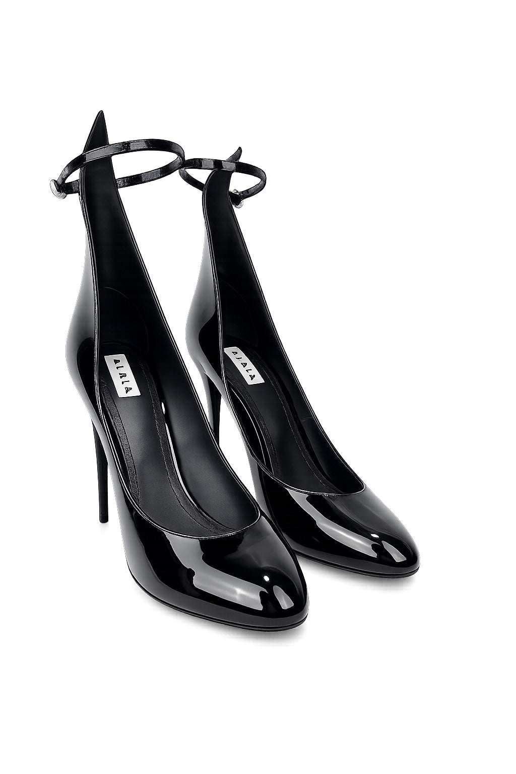 Alaia ALAÏA Décolleté 90 Patent Leather Ankle Strap Pump Black EU 39 US 9 | NIB - Vestir