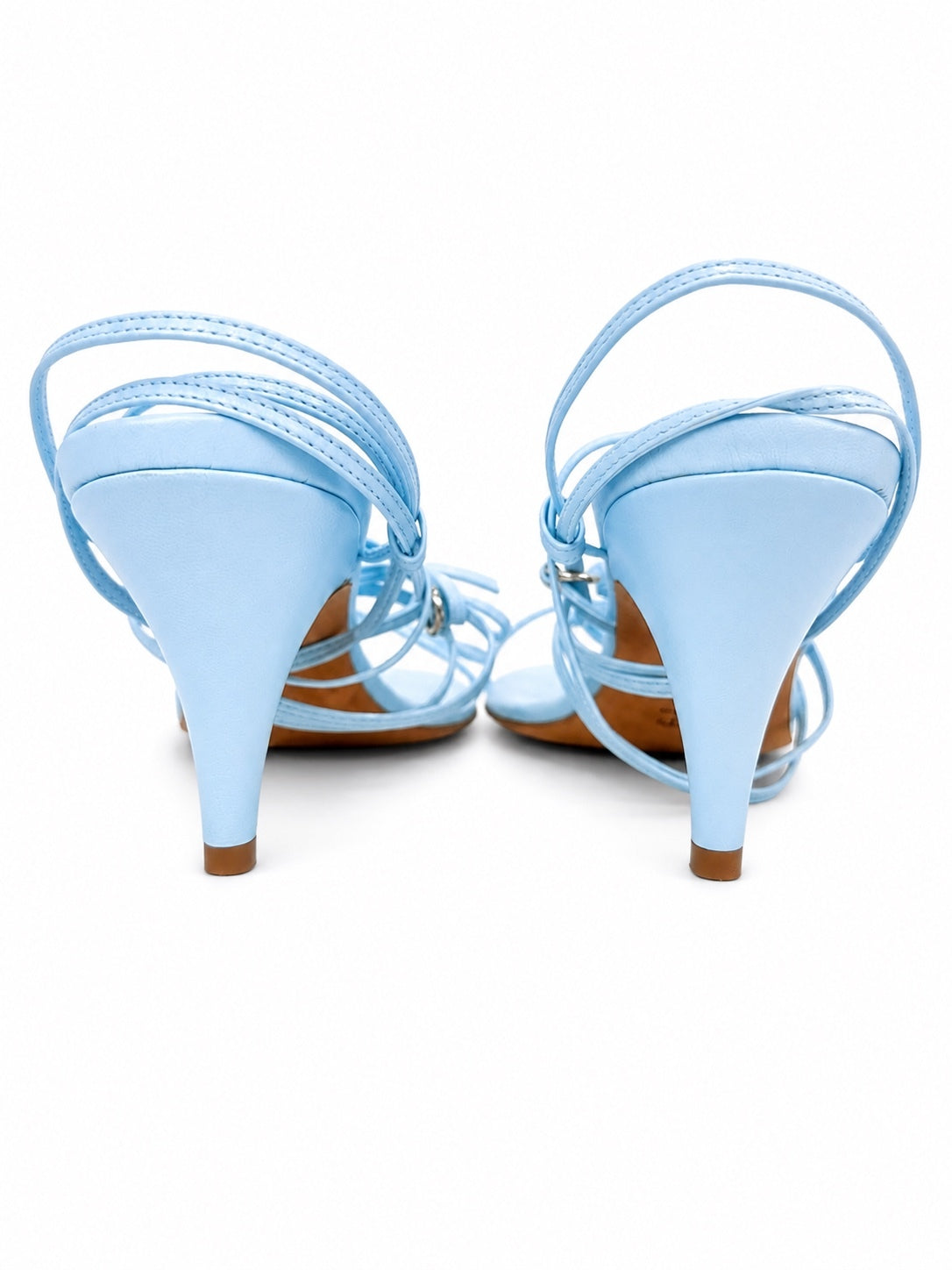 KHAITE Marion Leather Strappy Sandals Baby Blue EU 36.5 US 6.5 | NIB