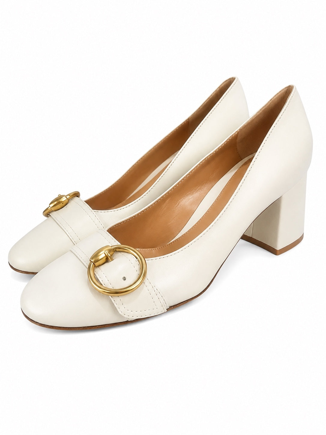 Gianvito Rossi Pamela 60 White Leather Block Heel Pumps EU 40 | NWB