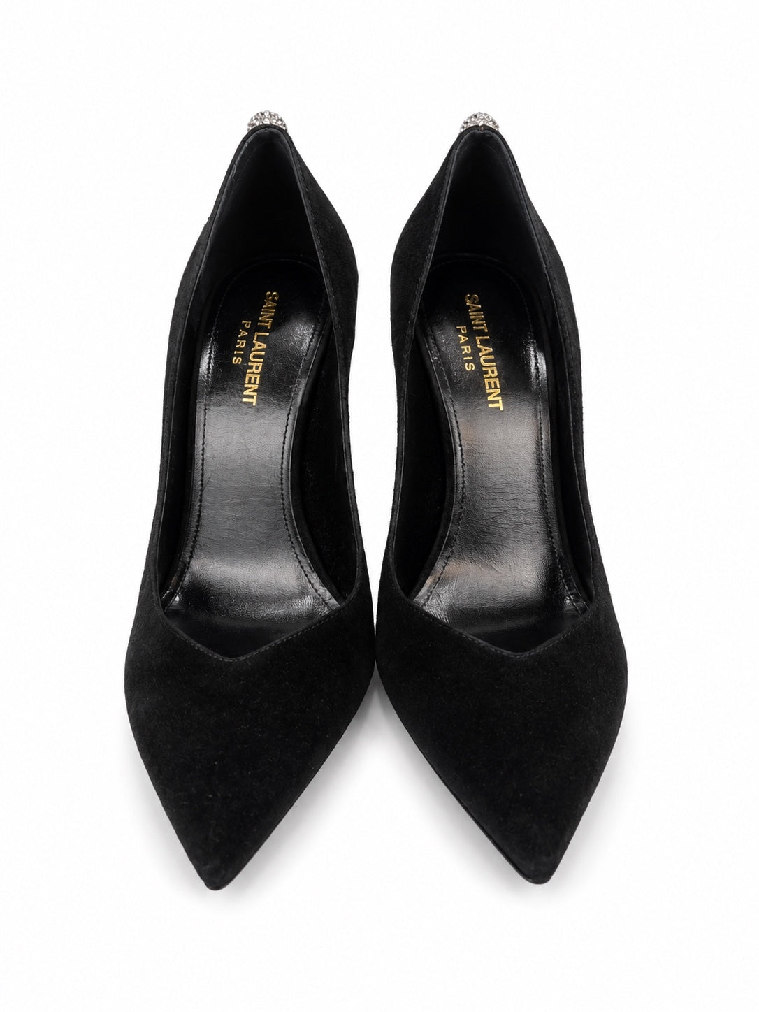Saint Laurent Era 110 Ball Strass Crystal Pumps Black Suede EU 39 | NIB