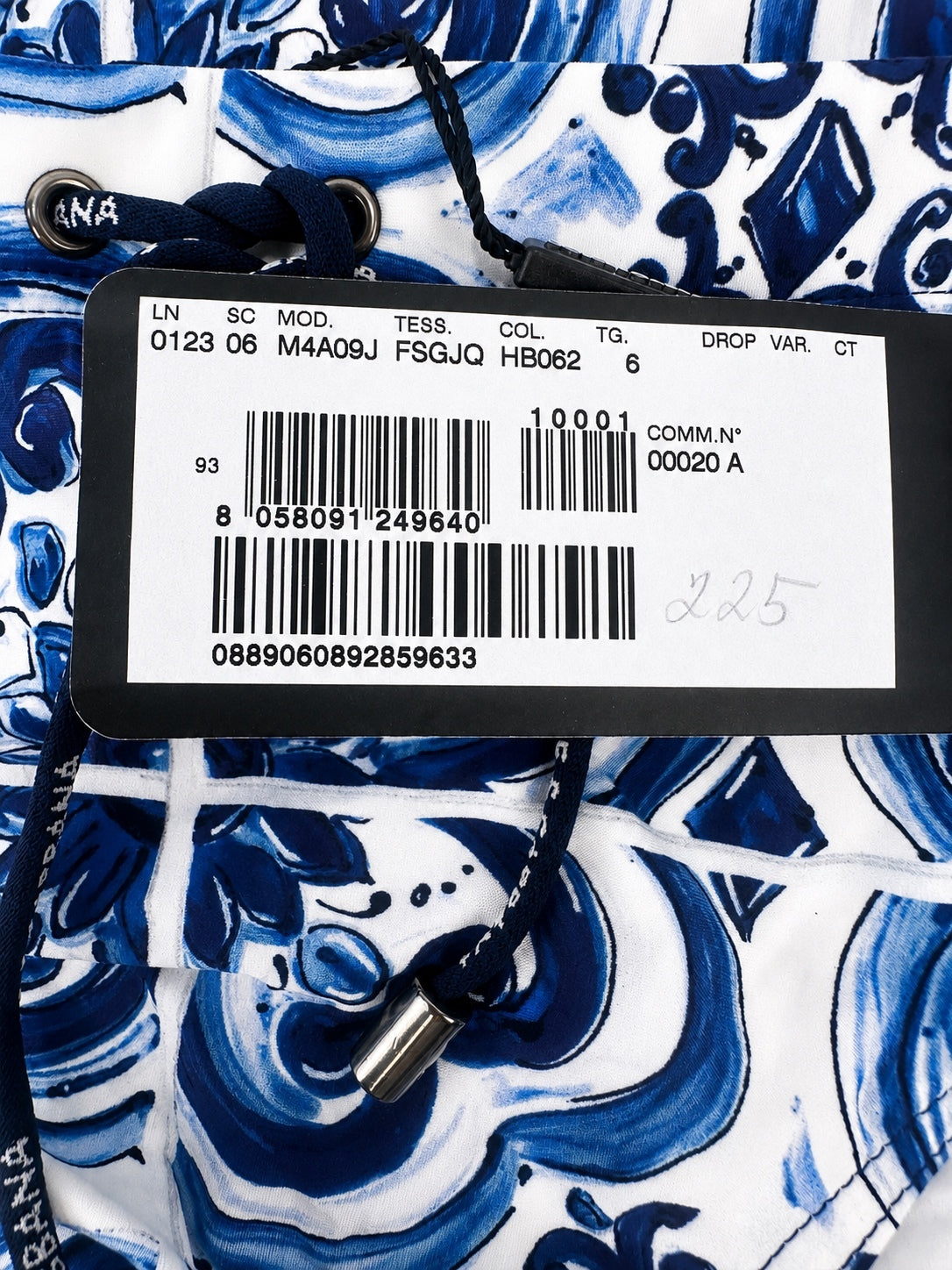 Dolce & Gabbana Majolica Print Swim Briefs Blue White Size L (IT 6 / EU XL) NWT