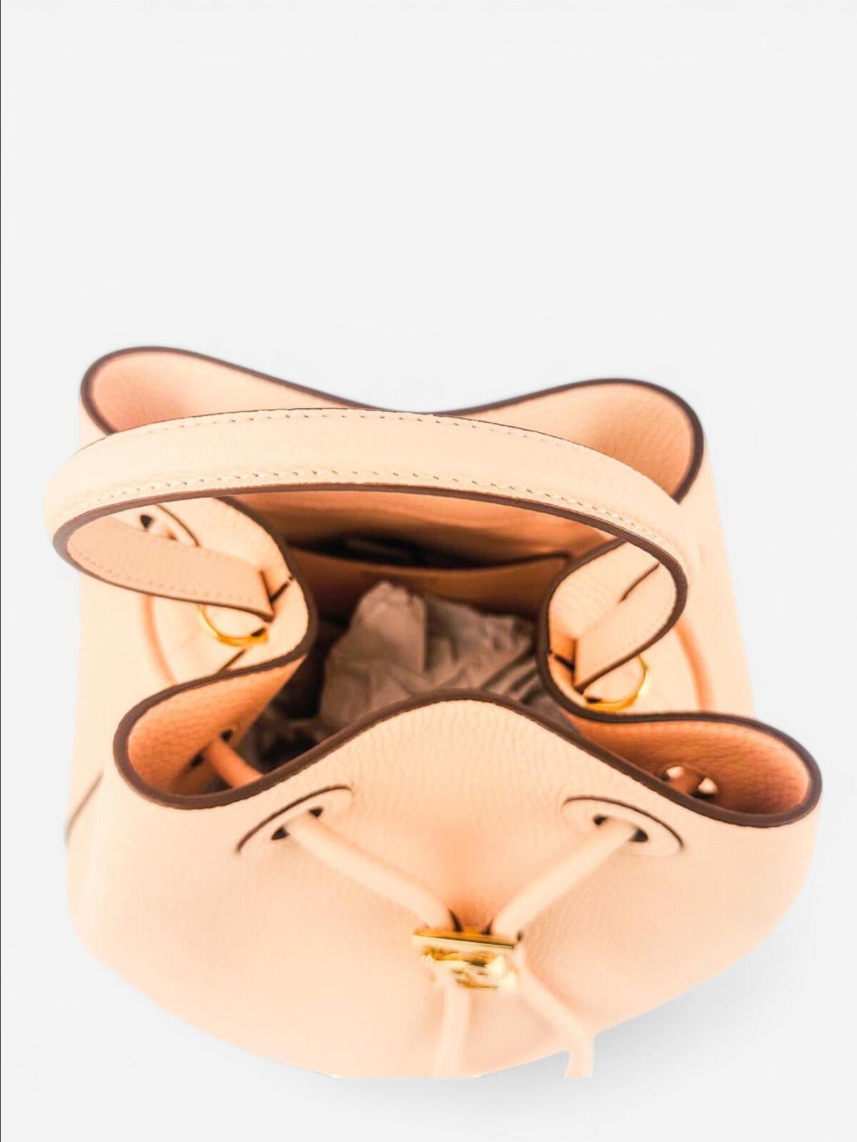 Burberry TB Bucket Bag Peach Pink, Grainy Leather, Gold Hardware – view 7