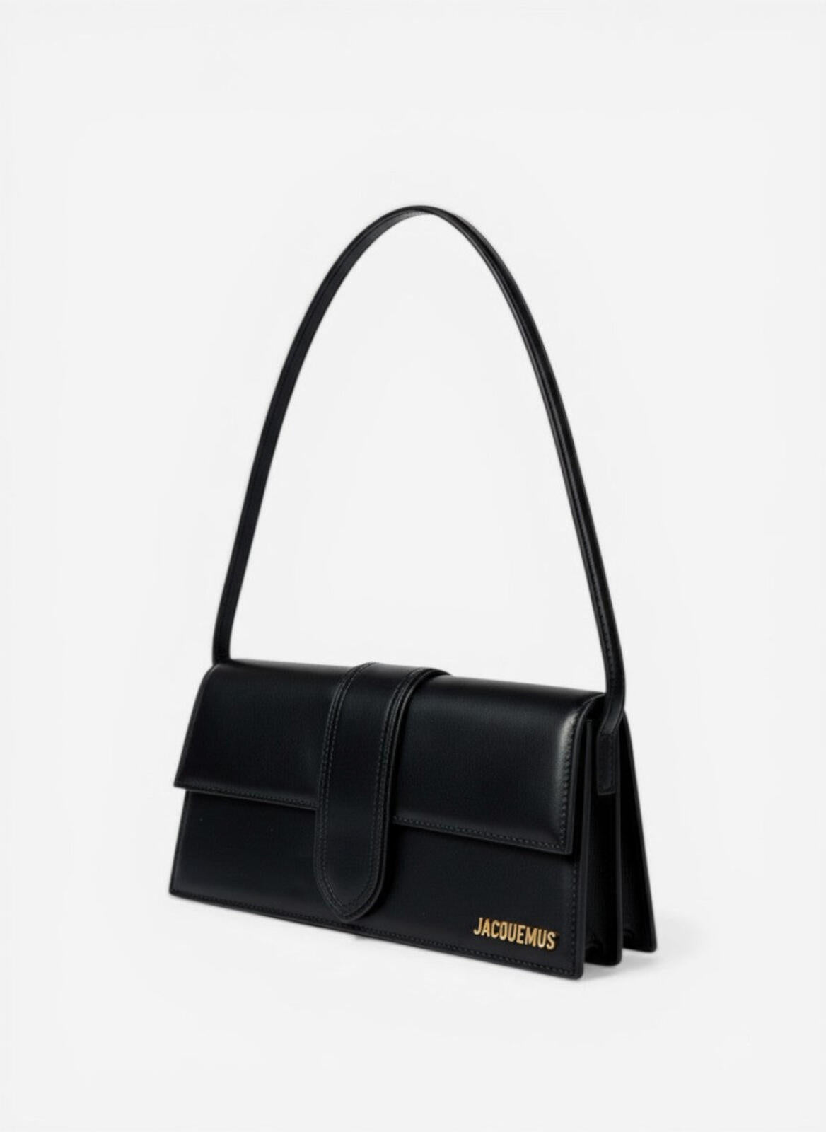 Jacquemus Le Bambino Long Black Leather Crossbody Shoulder Bag | NWT