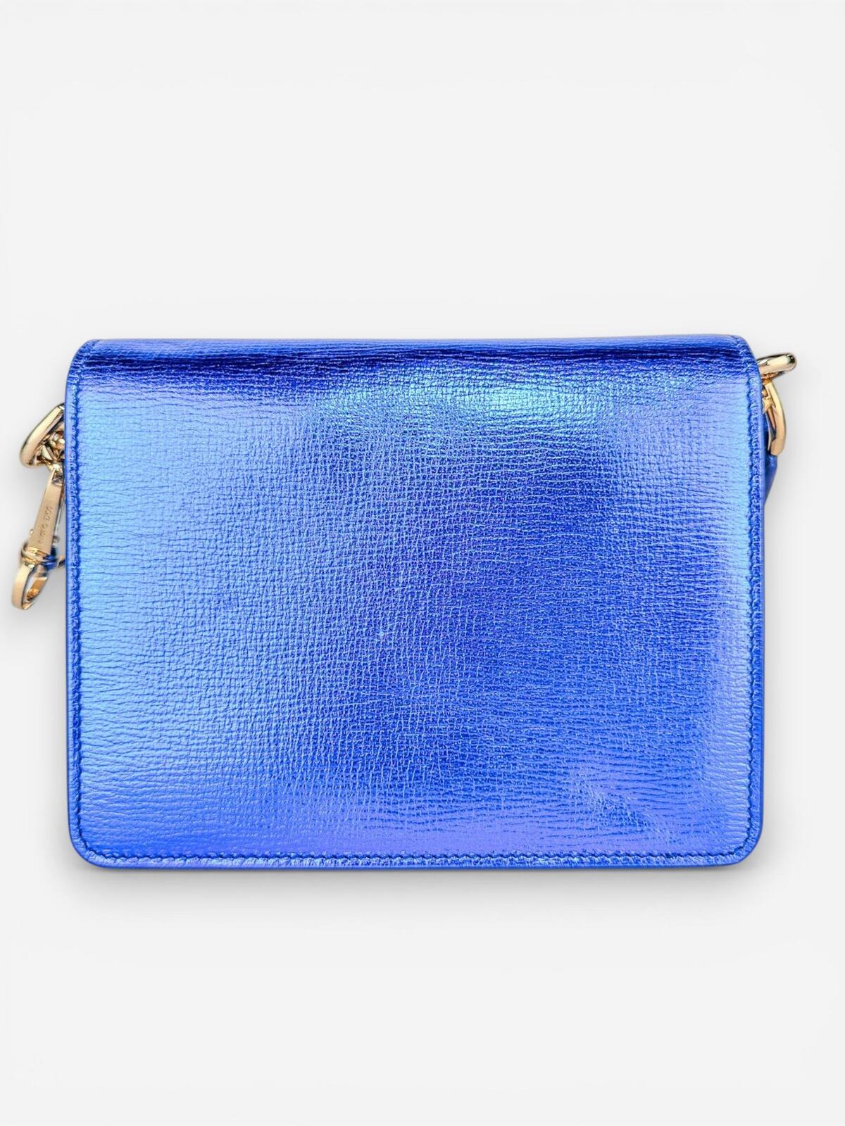 Dolce & Gabbana Bella Metallic Foiled Leather Shoulder Crossbody Bag Rare – view 4