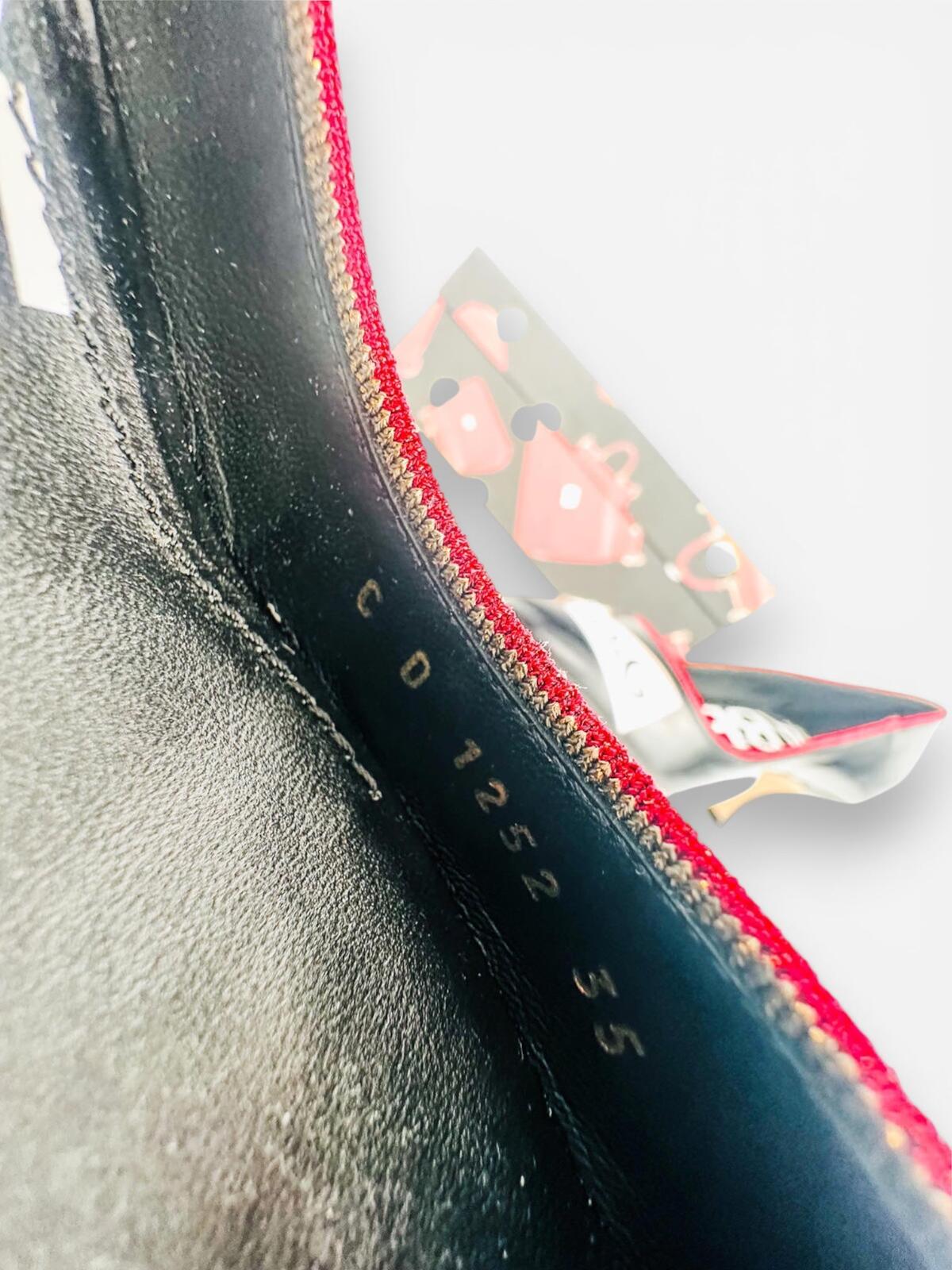 Dolce & Gabbana Lori Crazy for Sicily Patch Pump Black Red EU 35 US 5 – view 9