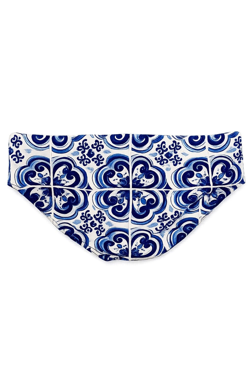 Dolce & Gabbana Dolce & Gabbana Majolica Print Swim Briefs Blue White Size XS (IT 3 / EU S) NWT - Vestir