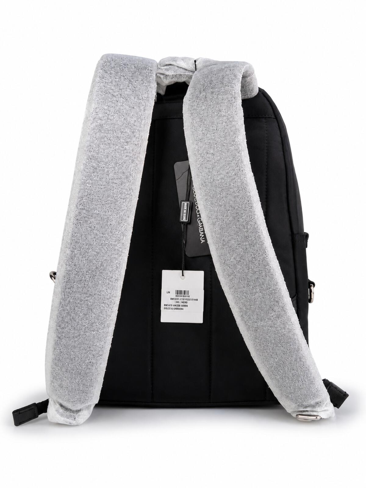 Dolce & Gabbana Dolce & Gabbana Vulcano DGFamily Embellished Nylon Backpack Black | NWT - Vestir