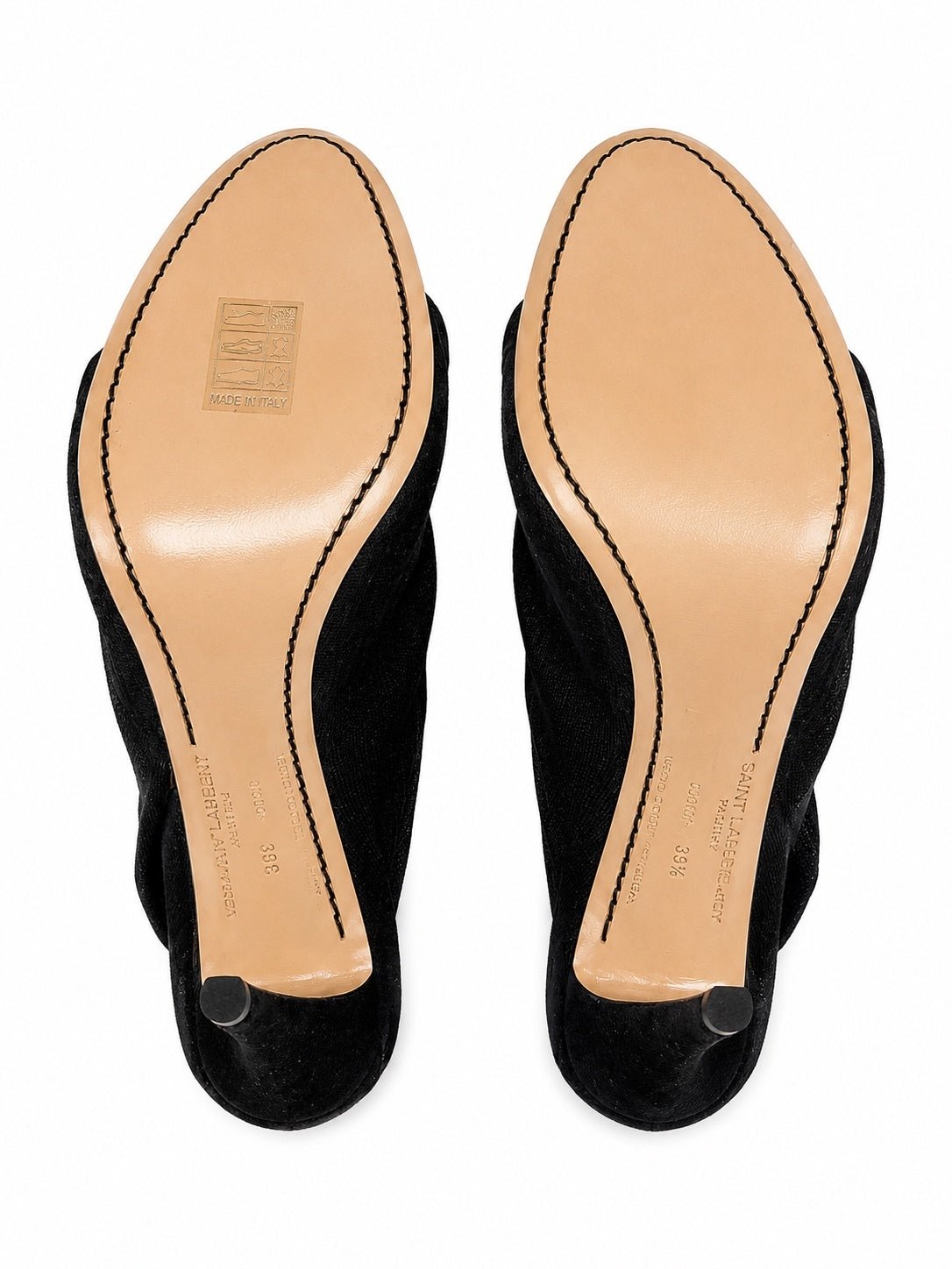 Ermanno Scervino Ermanno Scervino Open-Toe Knit Stiletto Booties Black EU 38.5 | NIB - Vestir