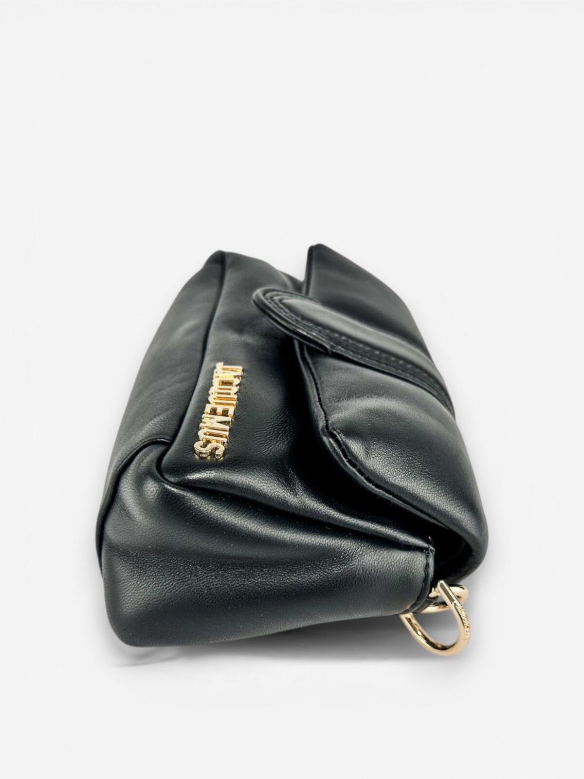 JACQUEMUS Jacquemus Le Petit Bambimou Black Lambskin Shoulder Bag Crossbody | NWT - Vestir