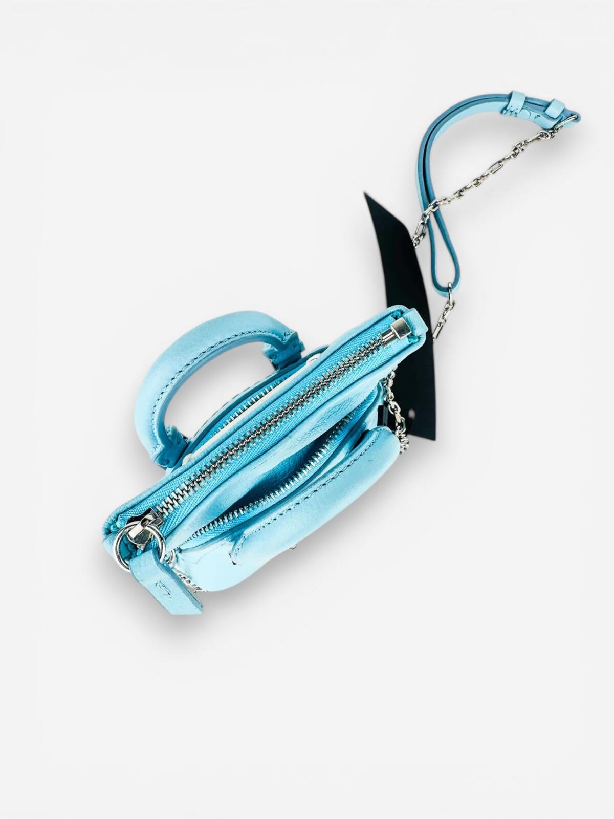 Maison Margiela 5AC Classique Baby Grained Leather Light Blue Aqua Tote – view 5