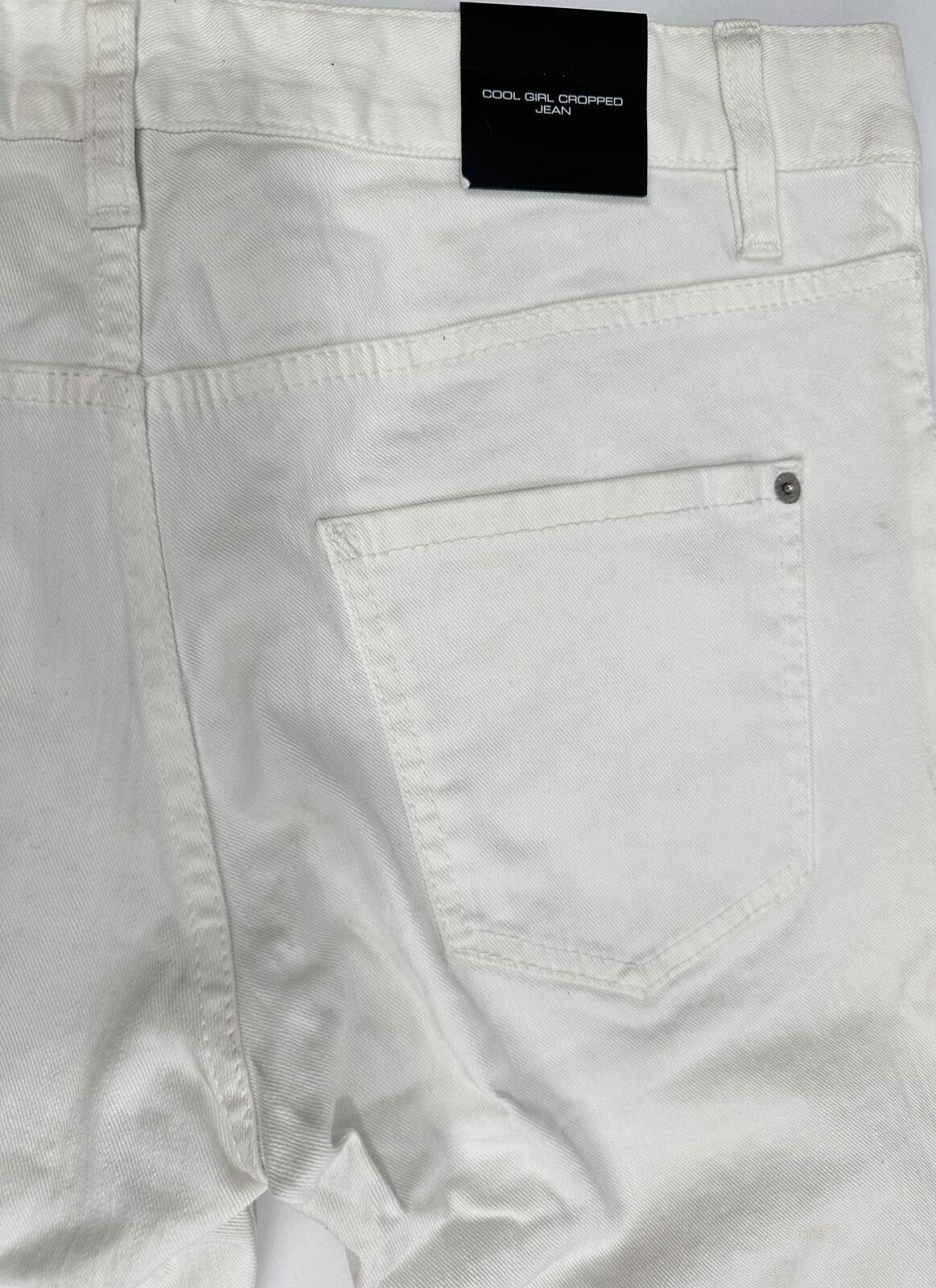 Dsquared2 Cool Girl Cropped Jeans White Graphic Print IT 38 W32 NWT