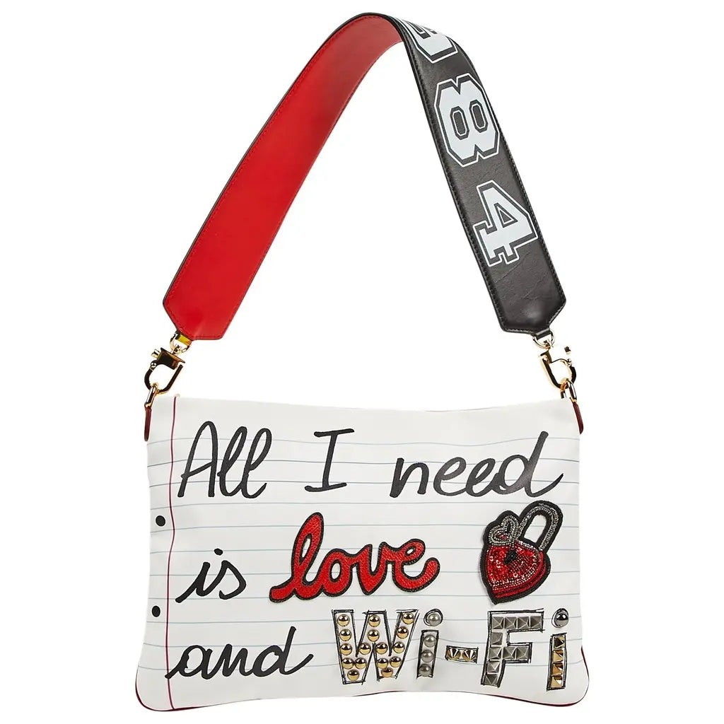 Leather clutch bag
