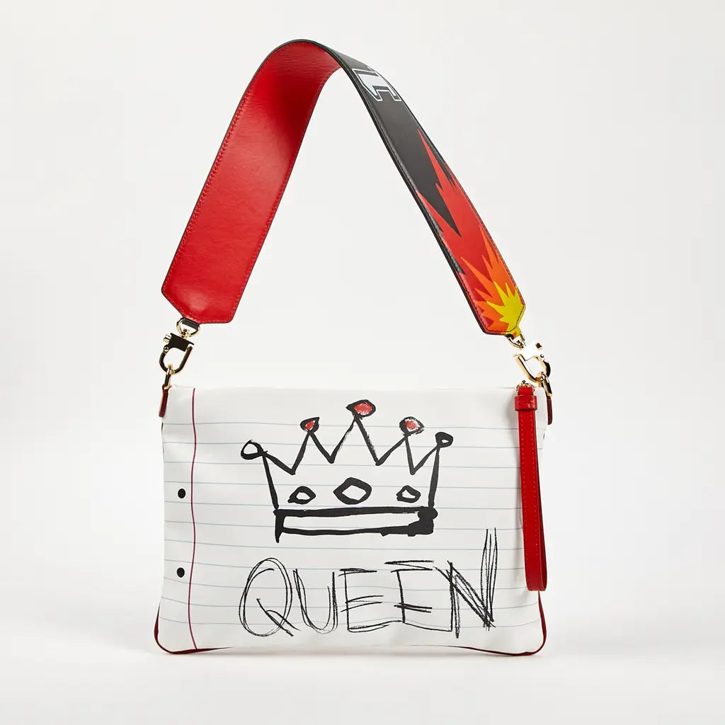 Leather clutch bag