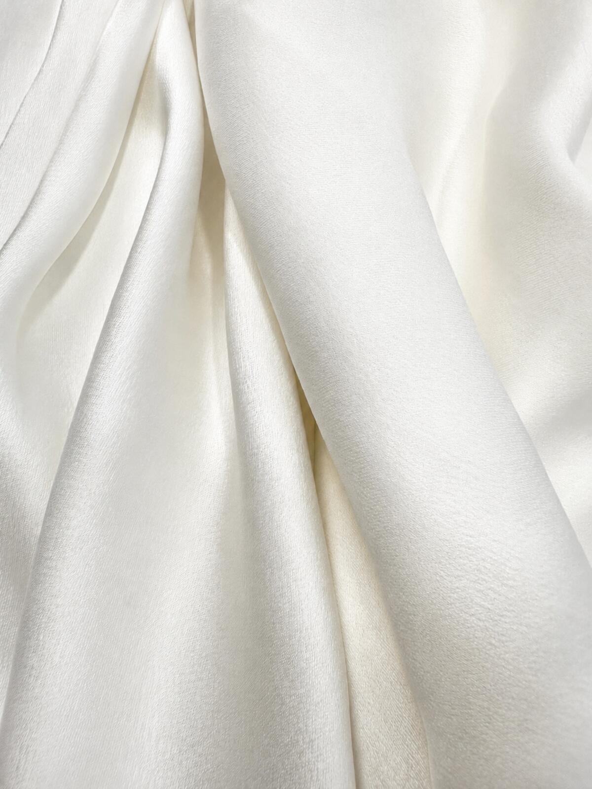 Simkhai Finley Satin-Crepe Draped Cowl Gown White US 6 | NWT