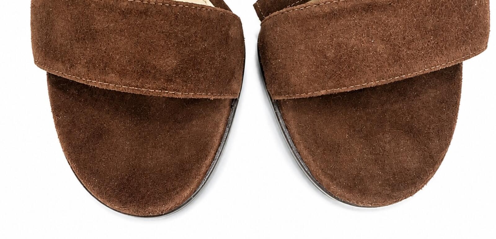 Gianvito Rossi Geri Fringe Suede Sandals Chocolate Brown EU 36 US 6 | NIB