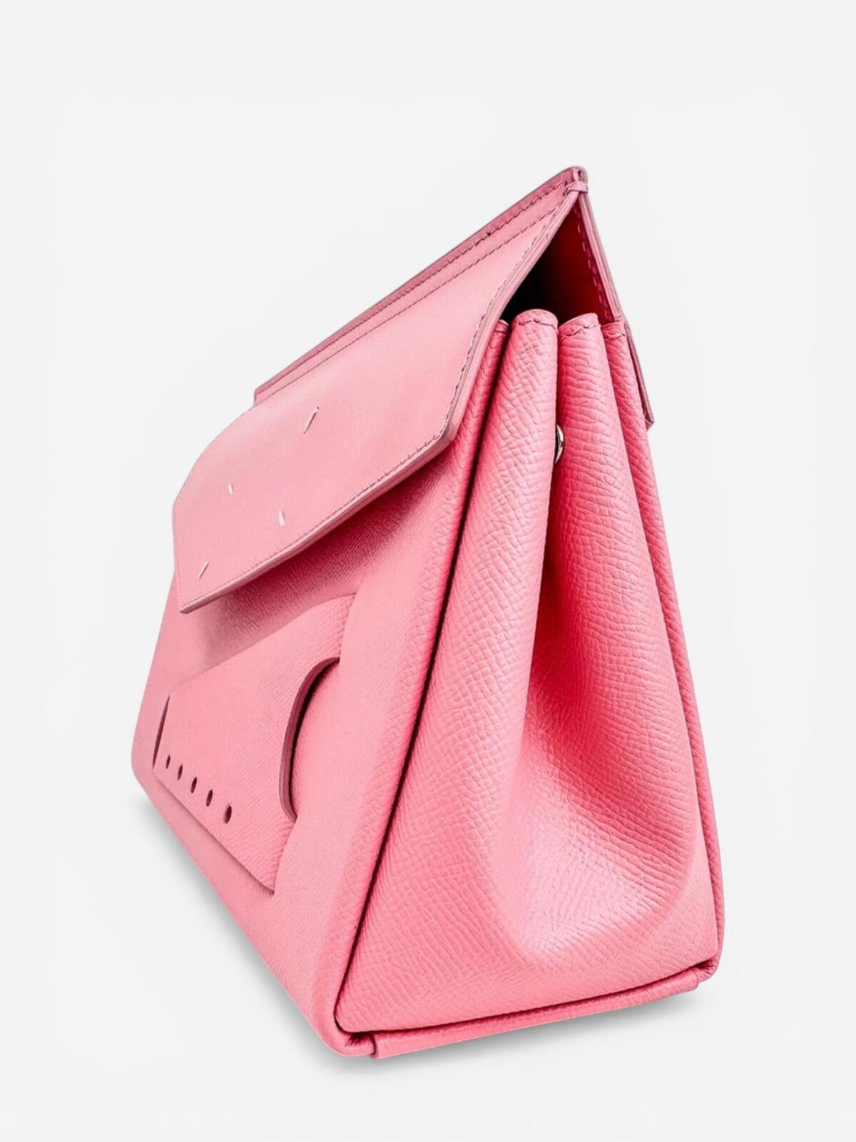 Maison Margiela Snatched Medium Pink Calfskin Top Handle Bag FW23 | NWT
