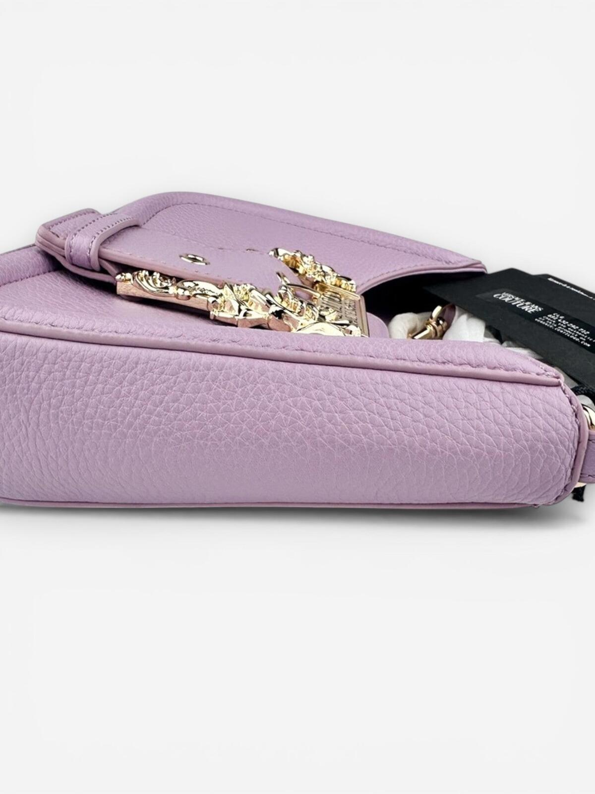 Versace Jeans Couture Lilac Shoulder Bag | Gold Buckle Chain Strap | NWT