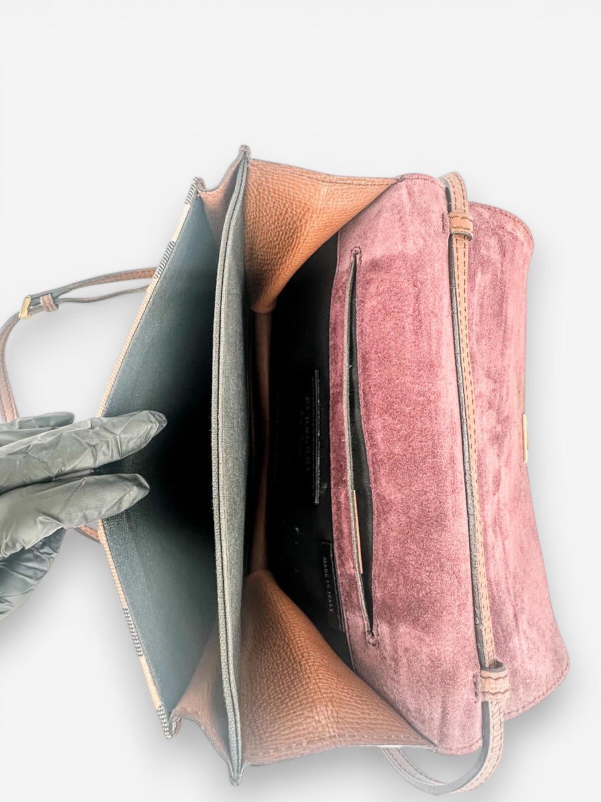 Burberry Macken House Check Canvas Tan Leather Crossbody | Very Good
