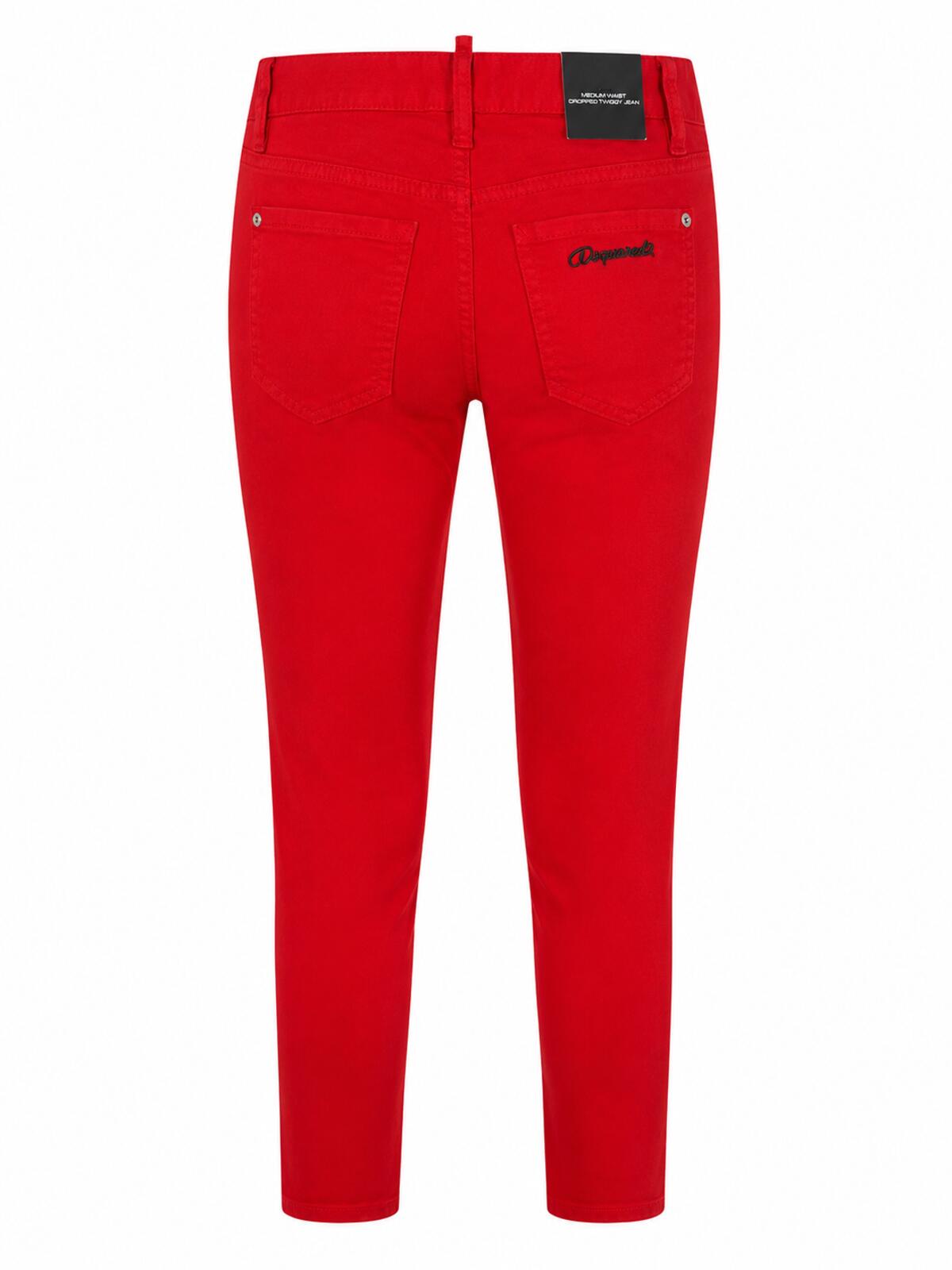 Dsquared2 Medium Waist Cropped Twiggy Women Jean Red IT38 NWT S75LB0127