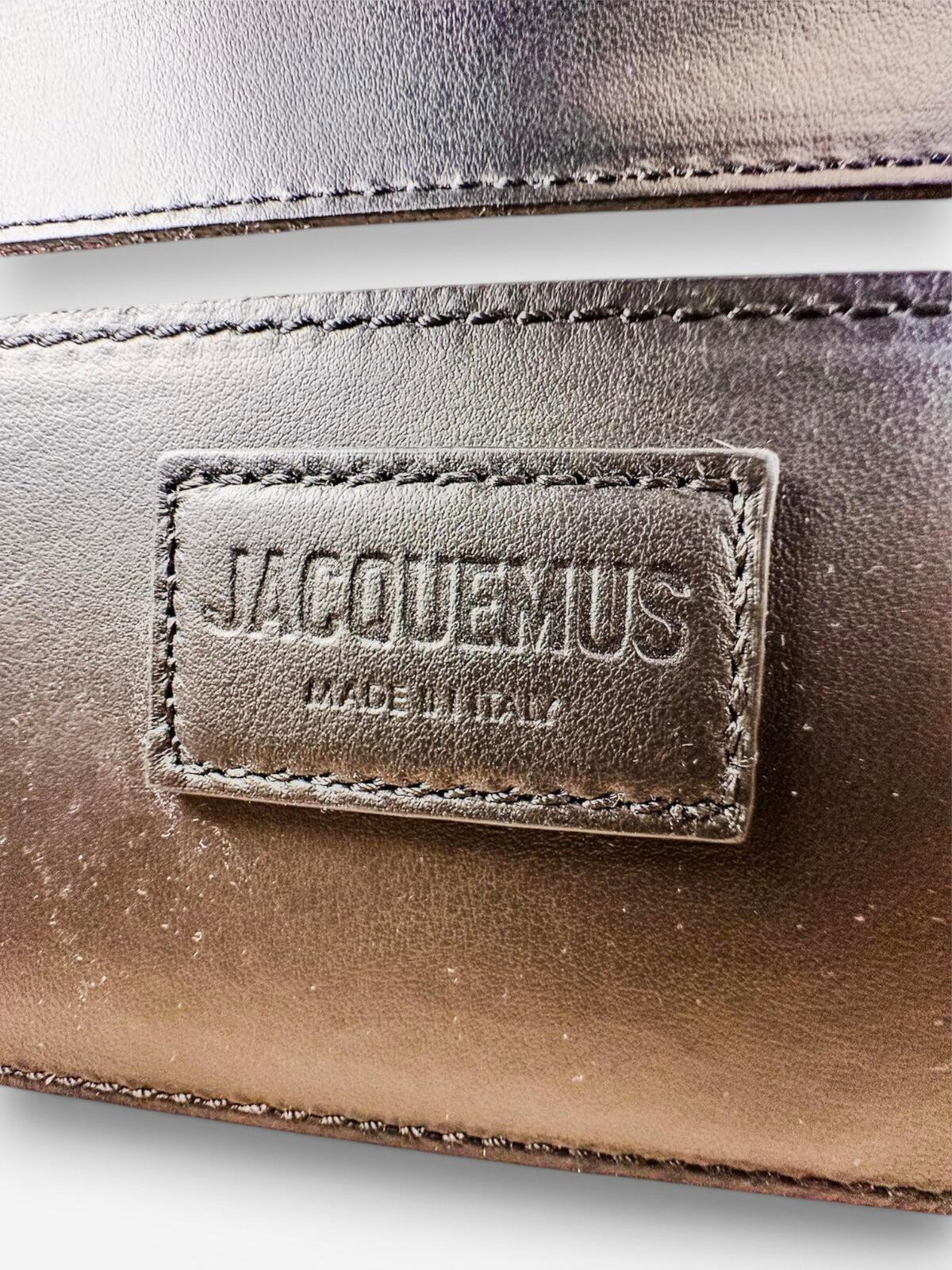 Jacquemus Le Bambino Long Black Leather Crossbody Shoulder Bag | NWT