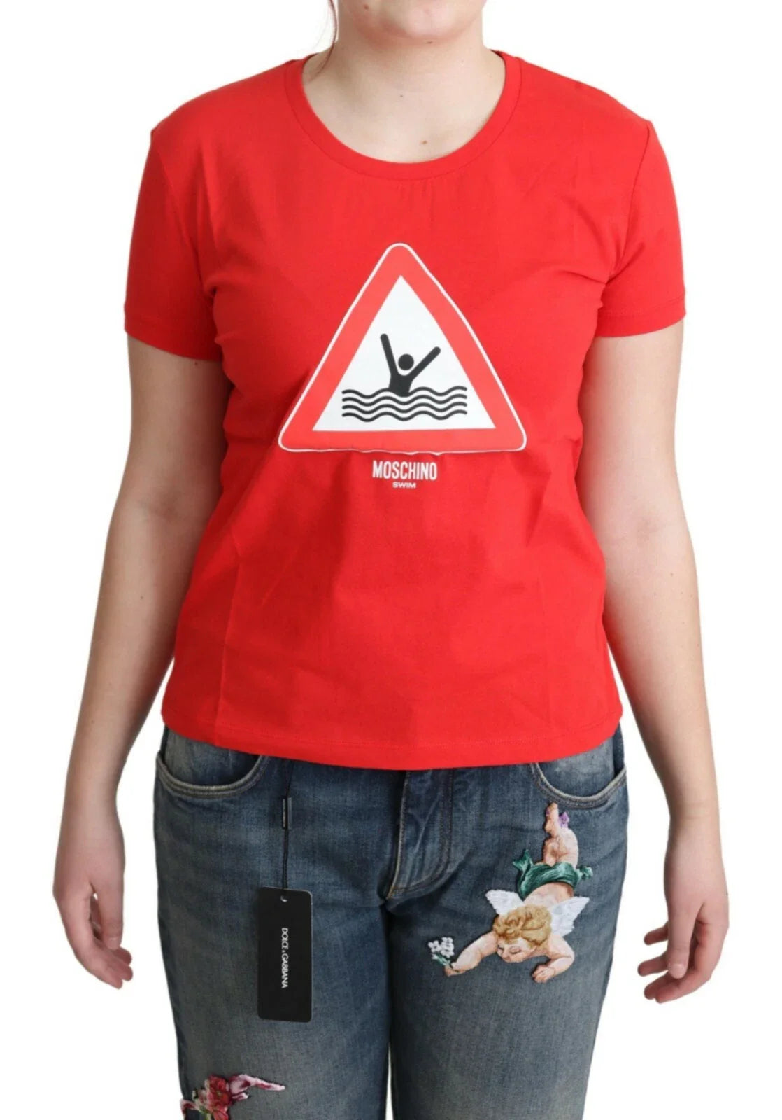 Moschino Swim Caution Womens T-Shirt - Vestir