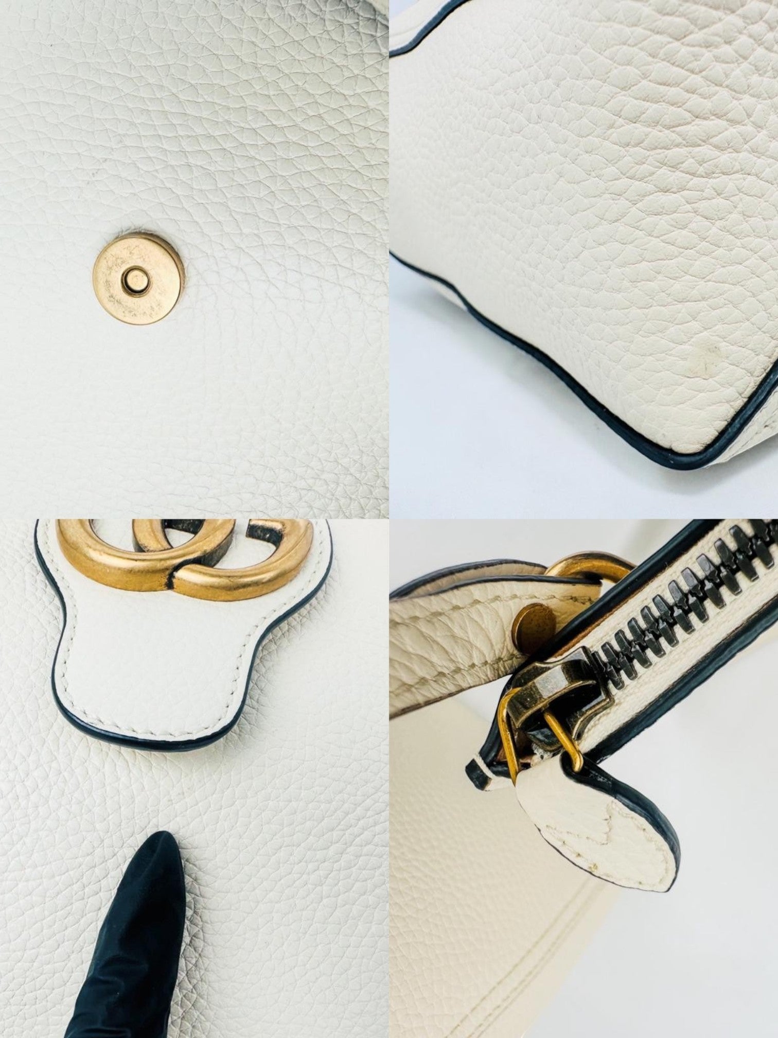 Gucci Dahlia Small Double G Tote – Mystic White Calfskin
