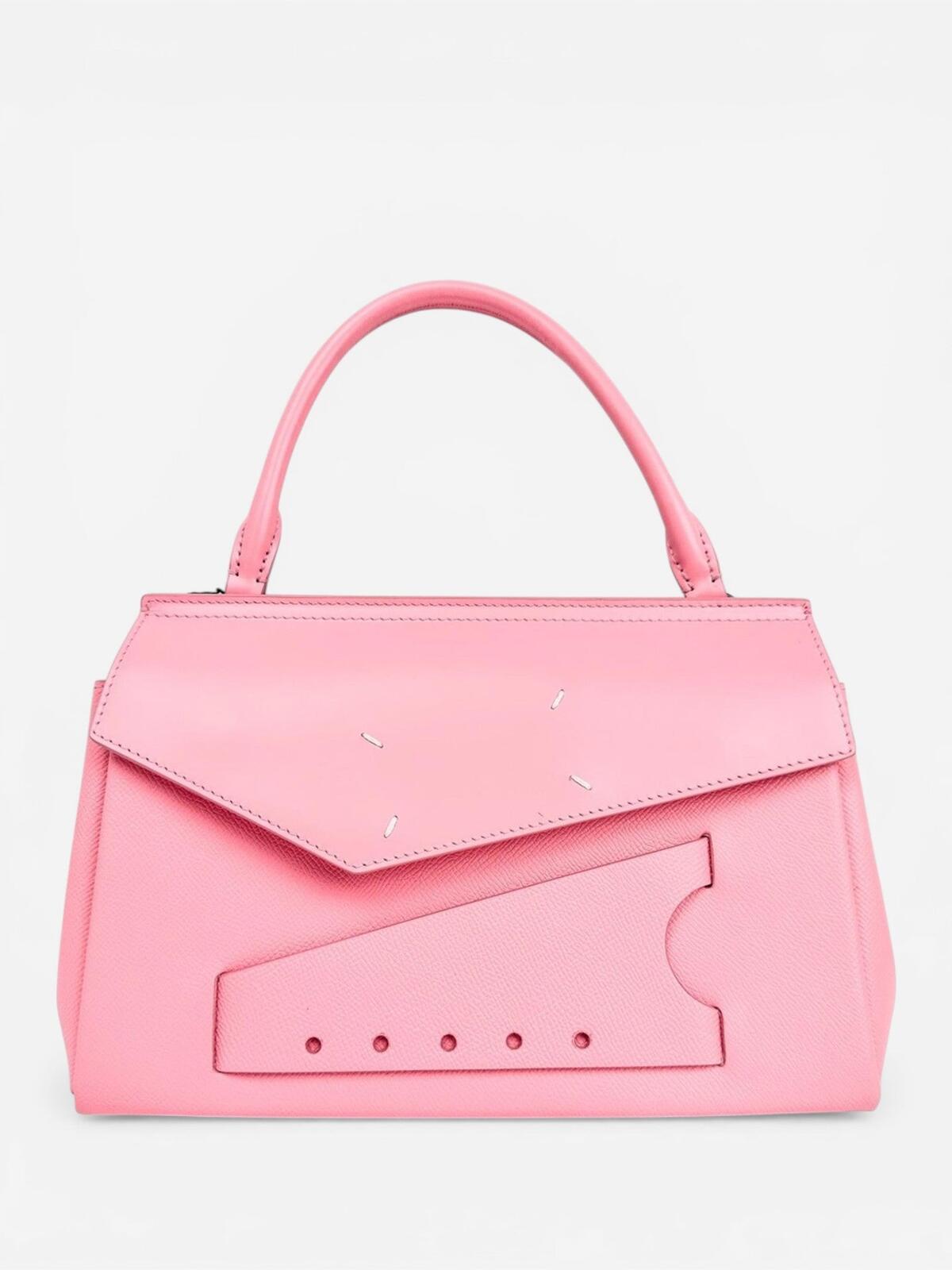 Maison Margiela Snatched Medium Pink Calfskin Top Handle Bag FW23 | NWT