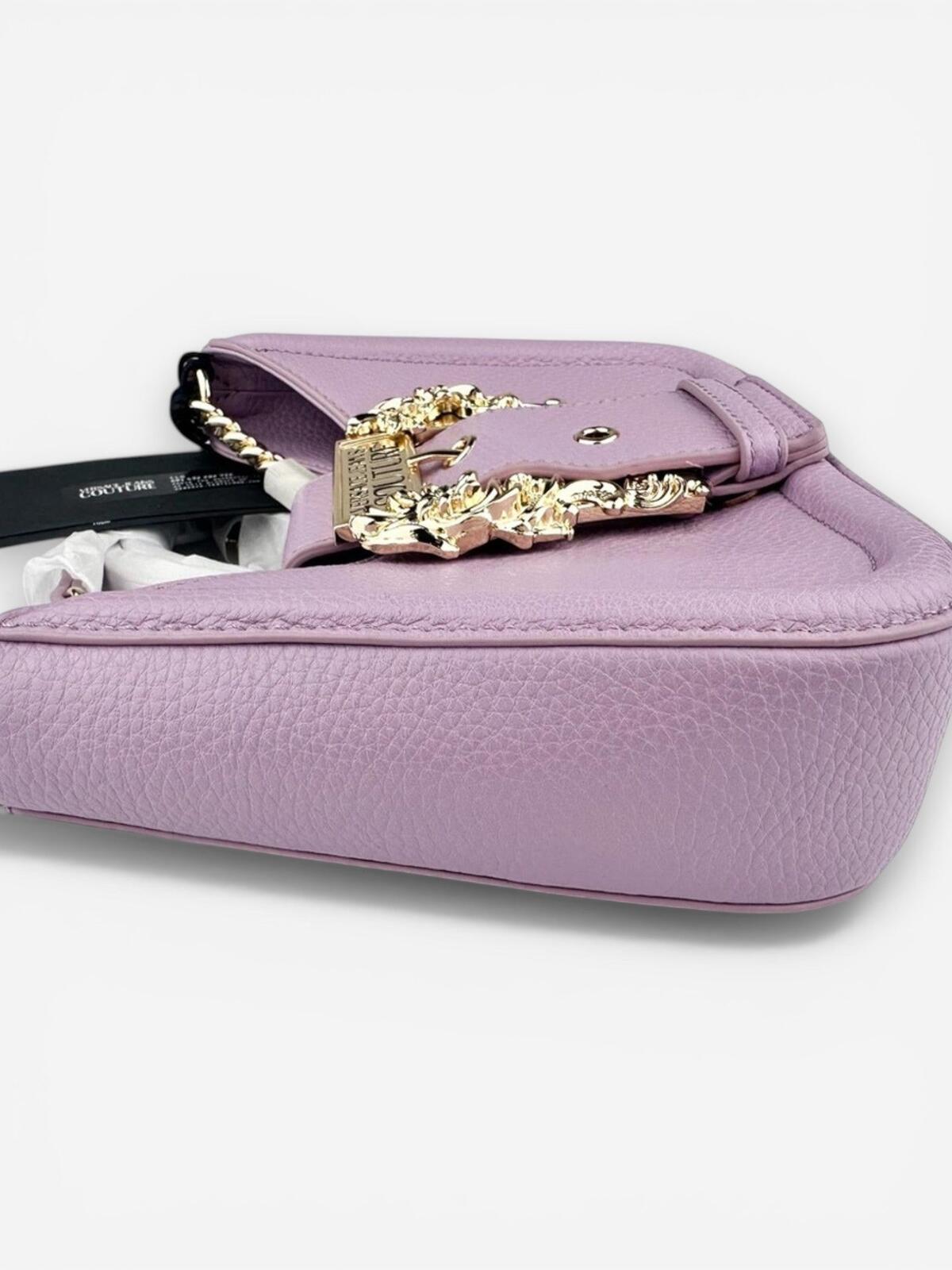 Versace Jeans Couture Lilac Shoulder Bag | Gold Buckle Chain Strap | NWT