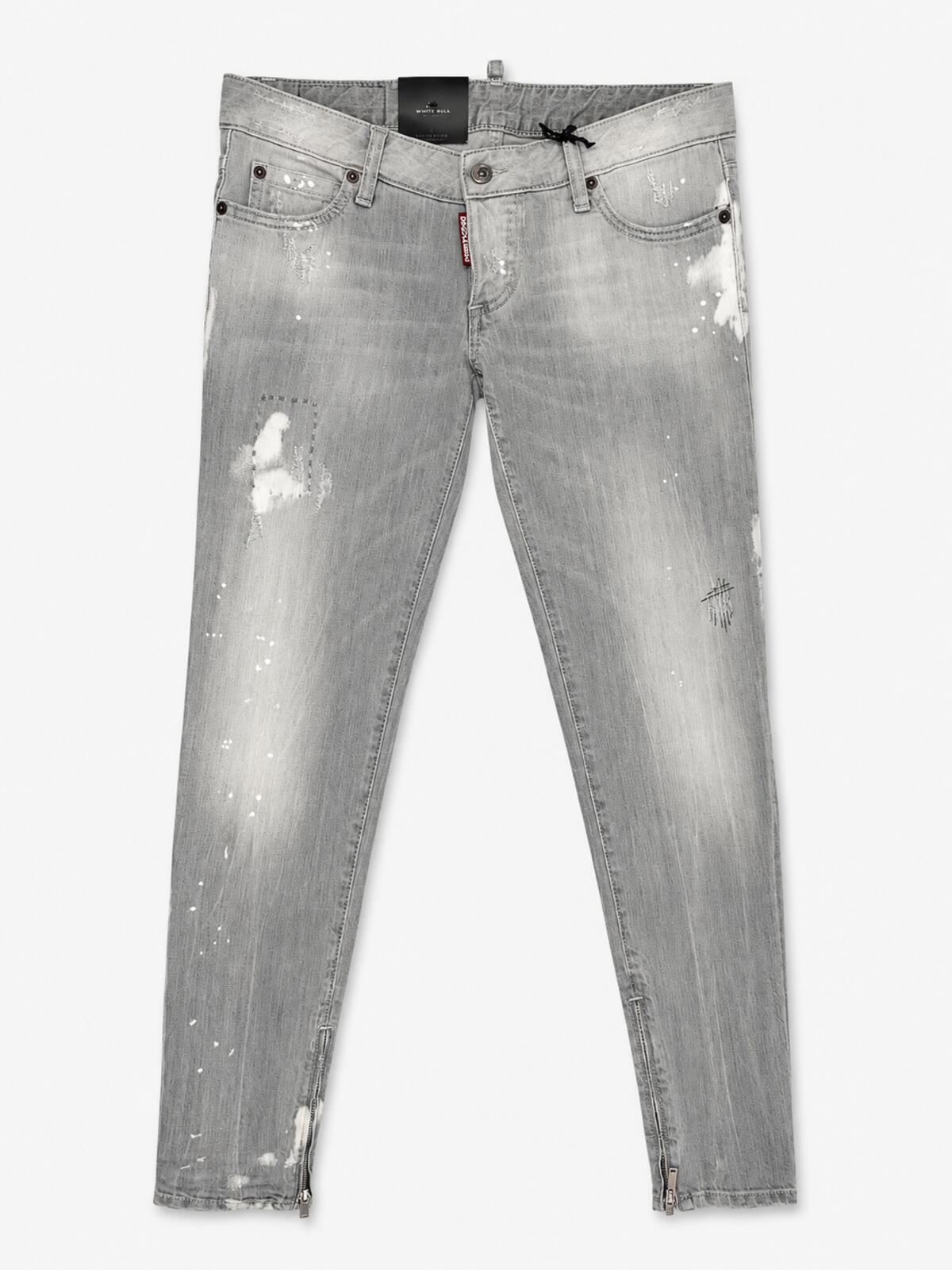 Dsquared2 Hawaiian Grunge Men’s Skinny Jean Grey Paint Splatter IT 42 | NWT