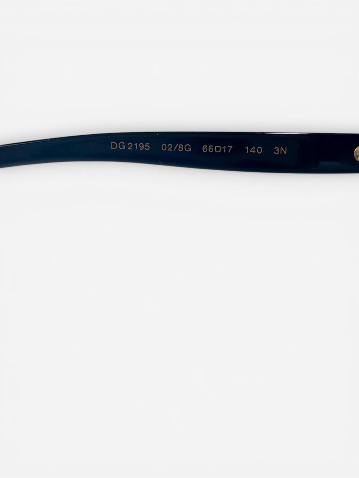 Dolce & Gabbana DG2195 Rimless Baroque Gold Black Sunglasses | NWT Rare