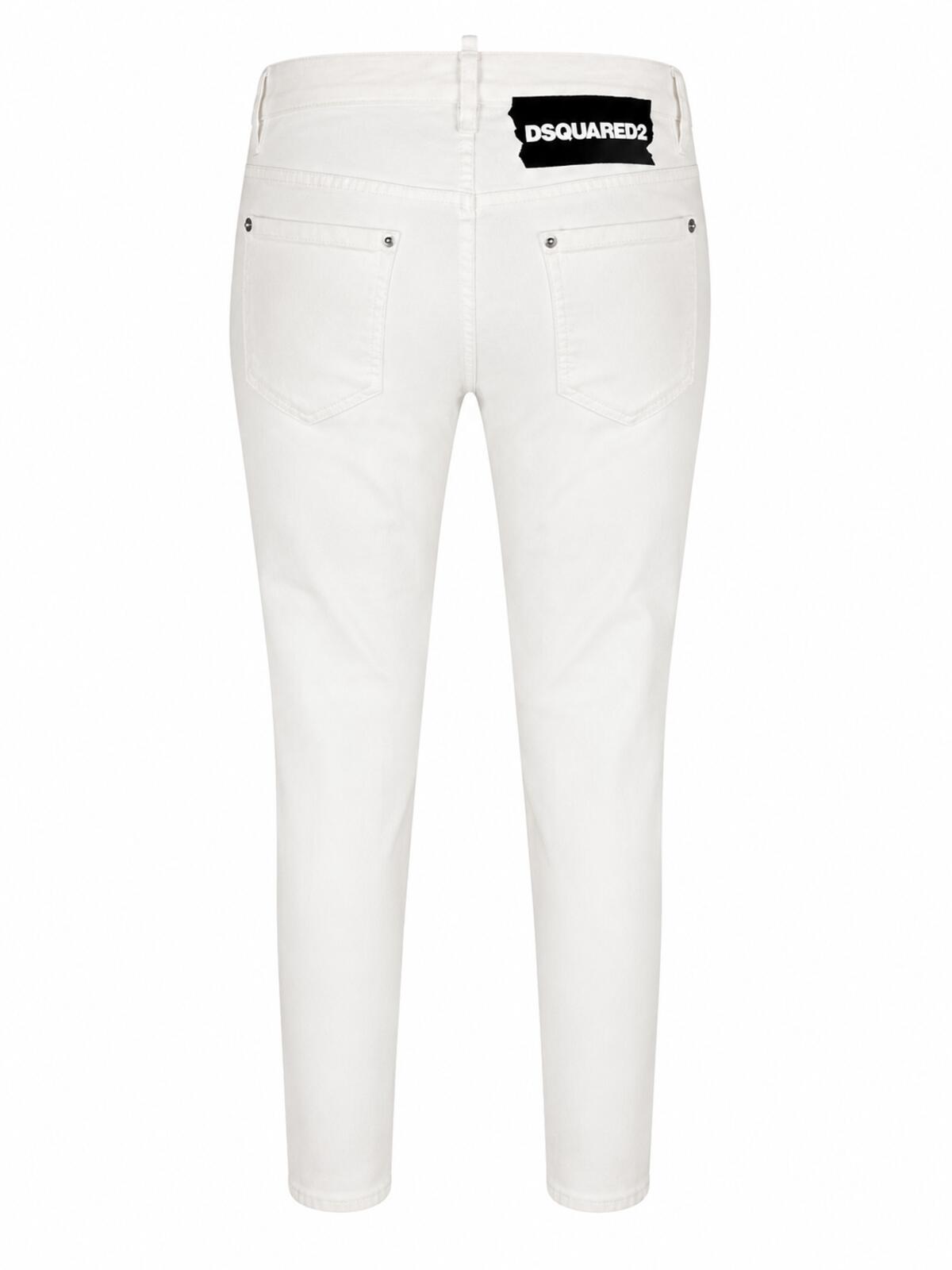 Dsquared2 Jennifer Jean White Mid Rise Skinny IT38 NWT S75LB0226