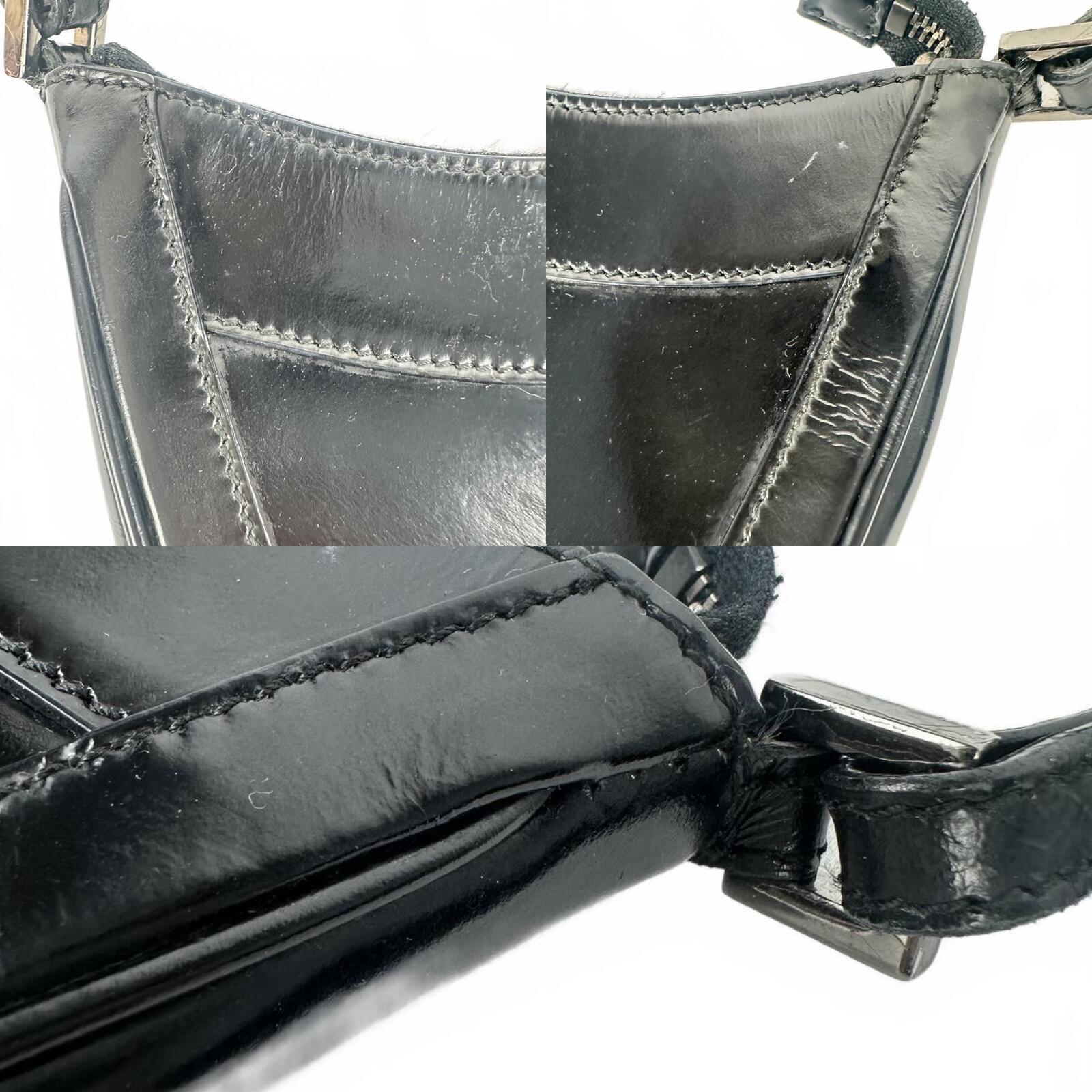 Gucci Tom Ford Era 1998 Black Patent Leather Hobo Shoulder Bag | Pre-Loved