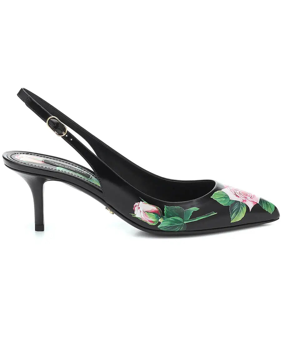 Lori leather slingback pumps