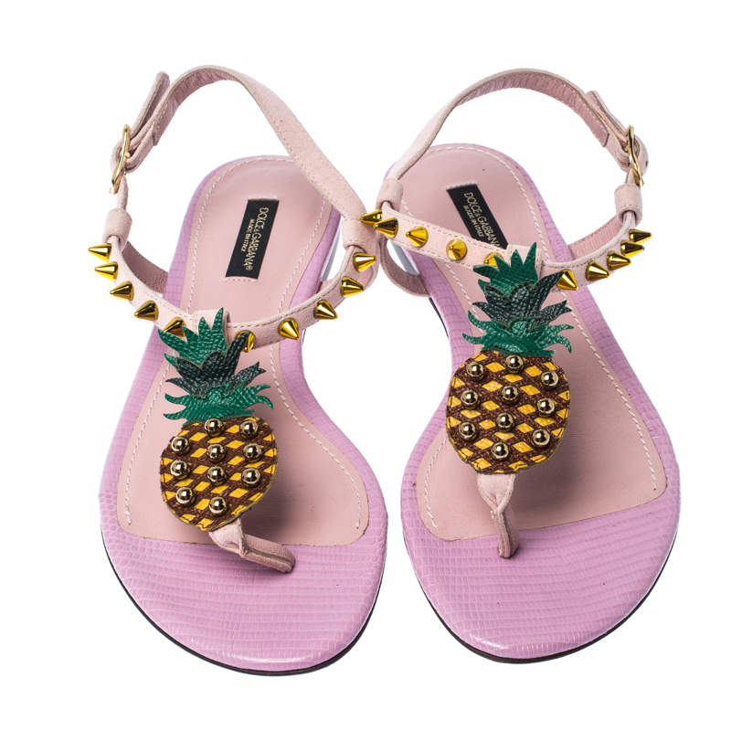 pineapple embellished sandals