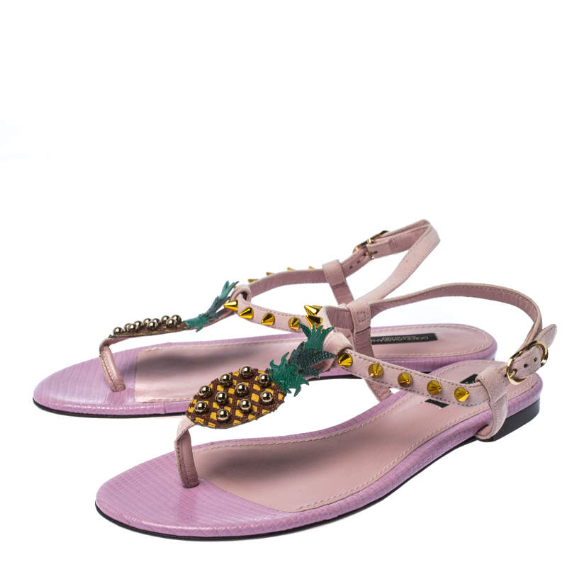 pineapple embellished sandals